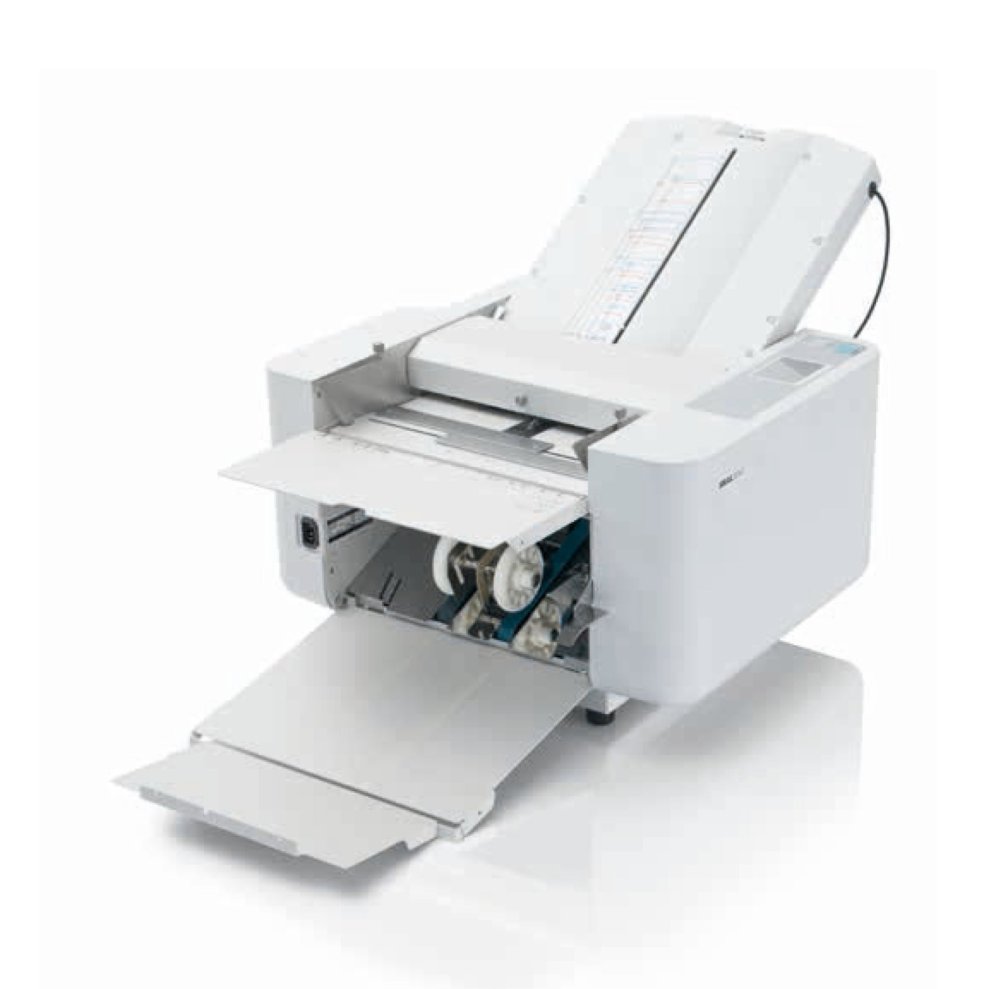 IDEAL 8345 - Falzmaschine - für Einfach-, Wickel-, Zickzack-, Altar-, Doppelfalz - » und Zickzackfalz mit Heftrand
» Bedienung über Touchsc...