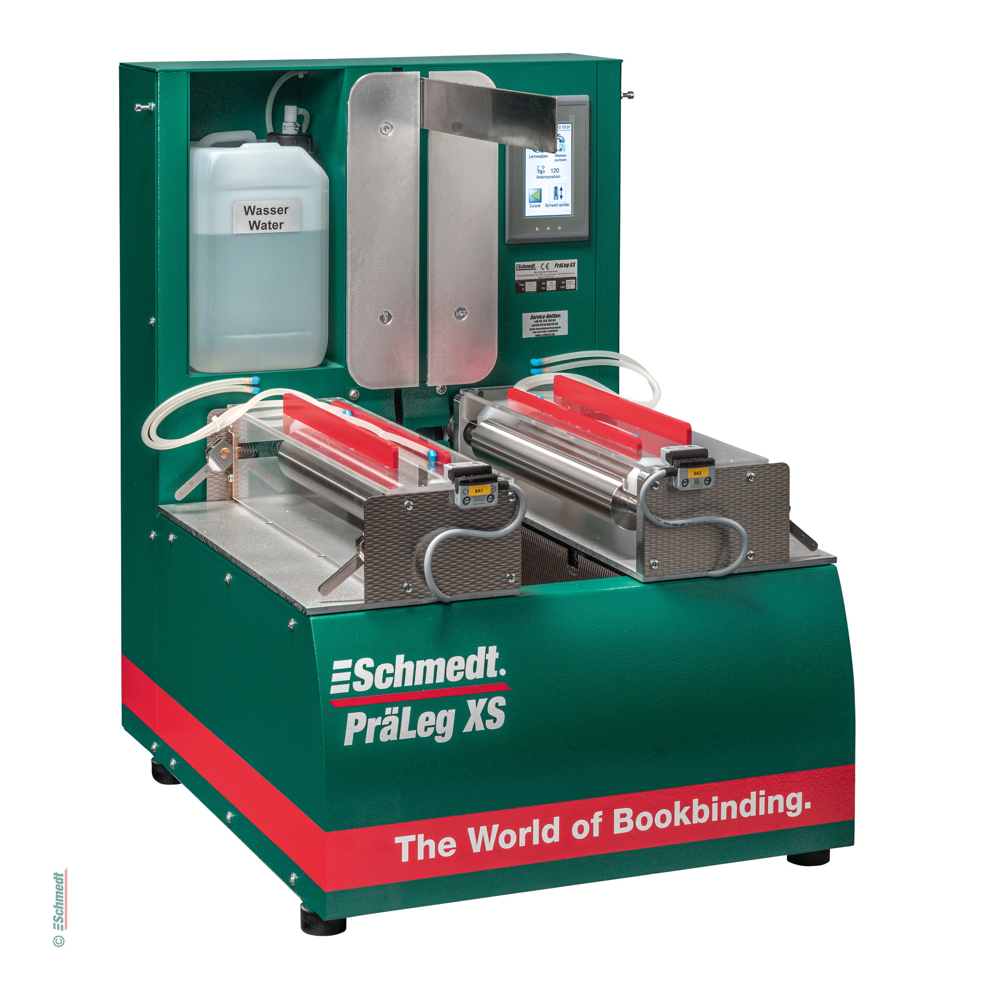 PräLeg XS | Book casing-in machine - Tabletop machine to combine book blocks with book covers - Applications: book blocks with flat and roun... - image-1
