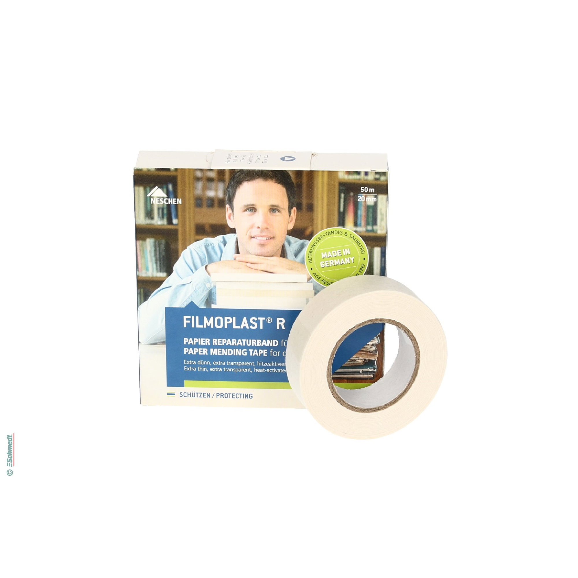 Filmoplast R | transparent - Width (in mm) 20 - Roll Length (in m) 50 - Version Roll in dispenser box - maintenance of modern papers and new...
