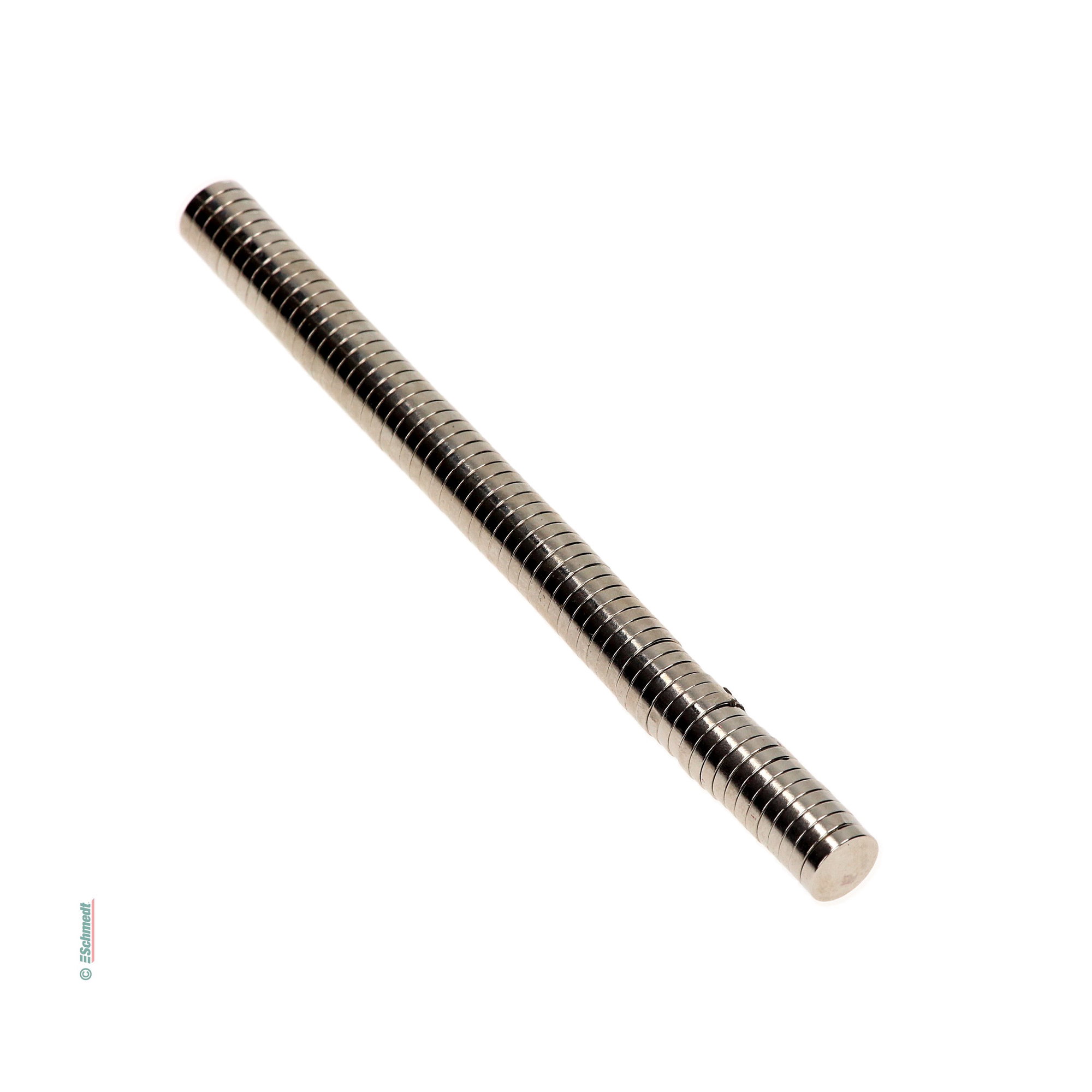 Aimant, rond - Diamètre (en mm) 9,5 - Serrure de chemises, boîtes etc. Inséré au-dessous du matériau de couverture; donc invisible...