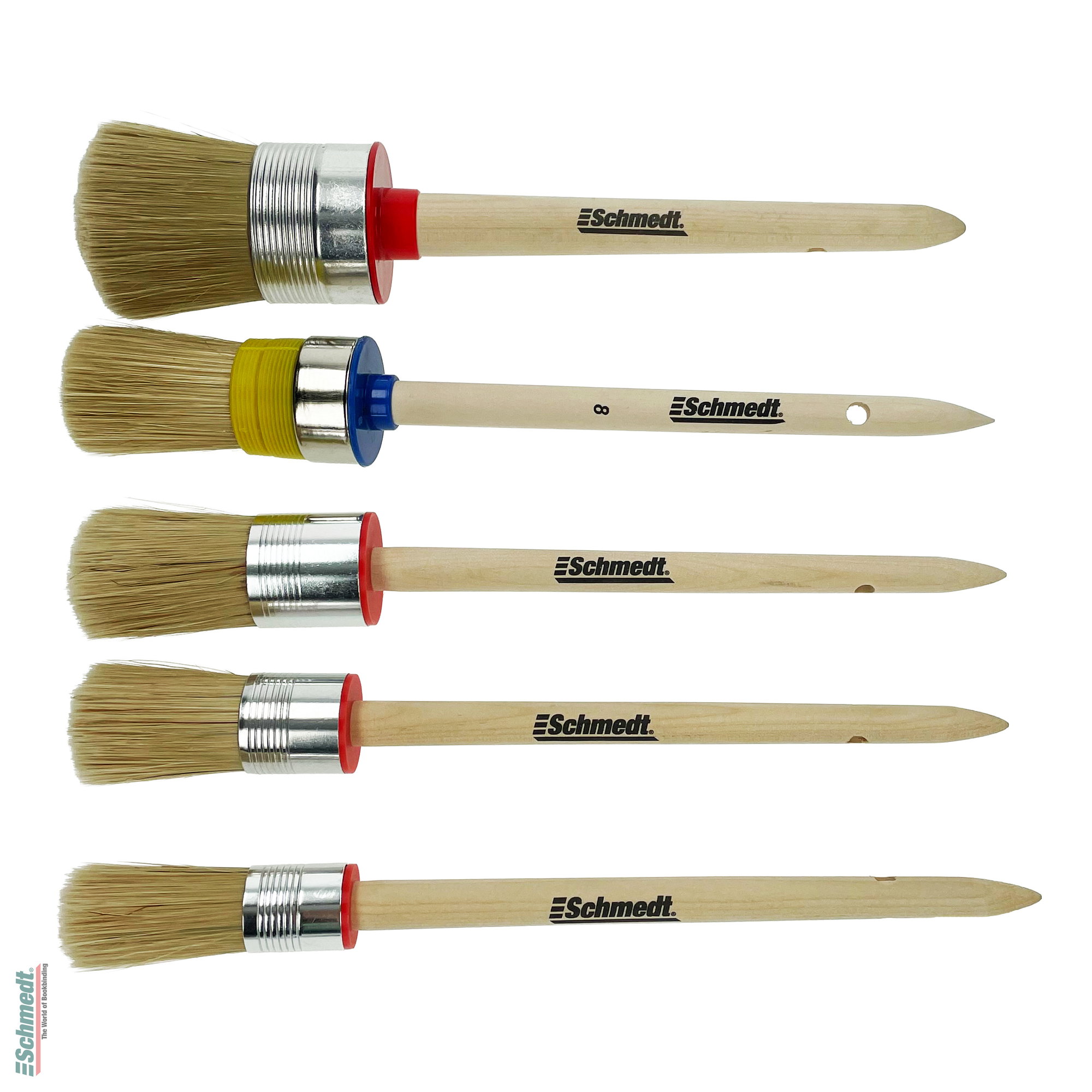 Pinceau universel, rond - avec soies claires, manche en bois - utilisation polyvalente...