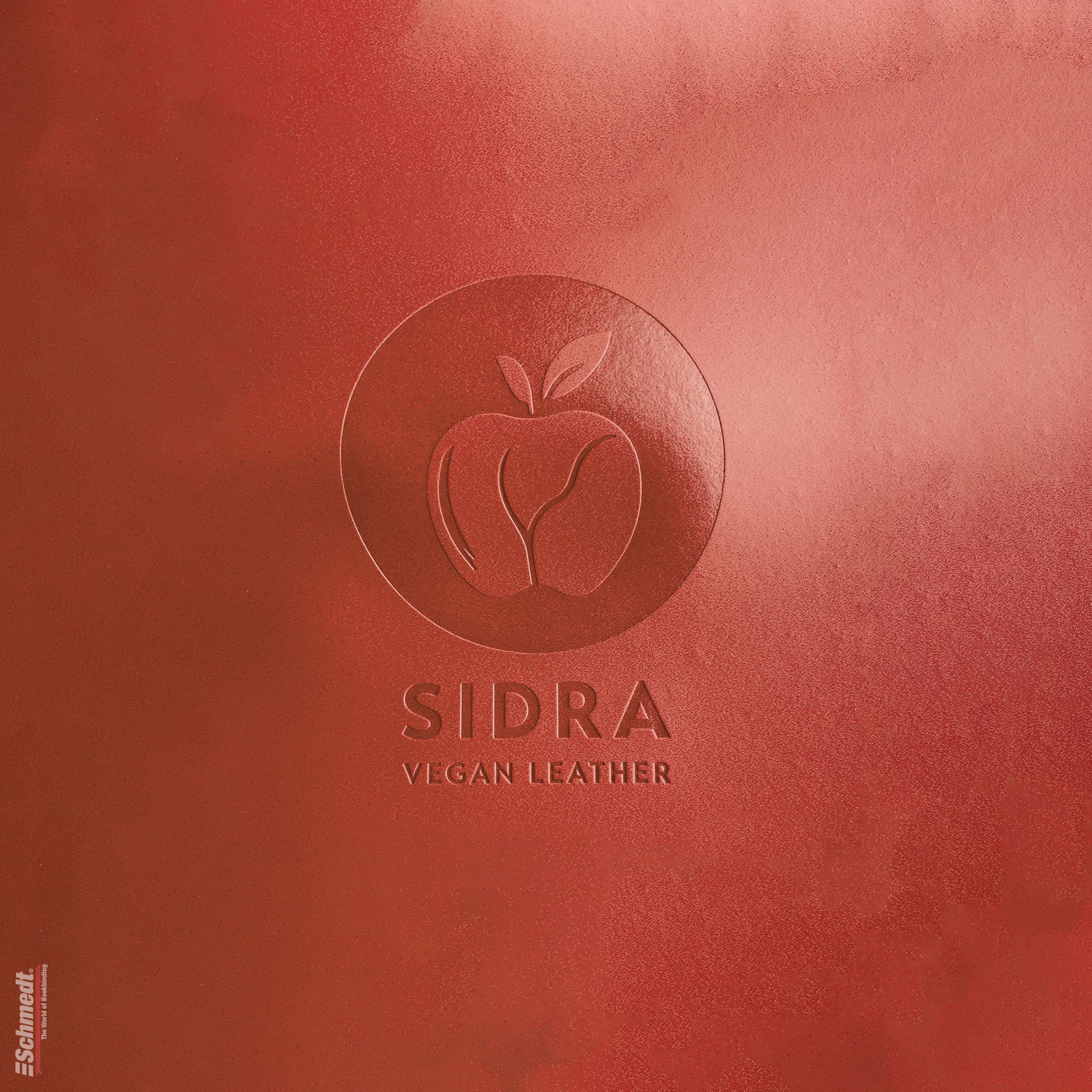 Sidra • cuero de manzana - Color 005 - rojo carmín - Aplicación: para tapas de libros de alta calidad, álbumes, menús, cajas etc.... - imagen-2