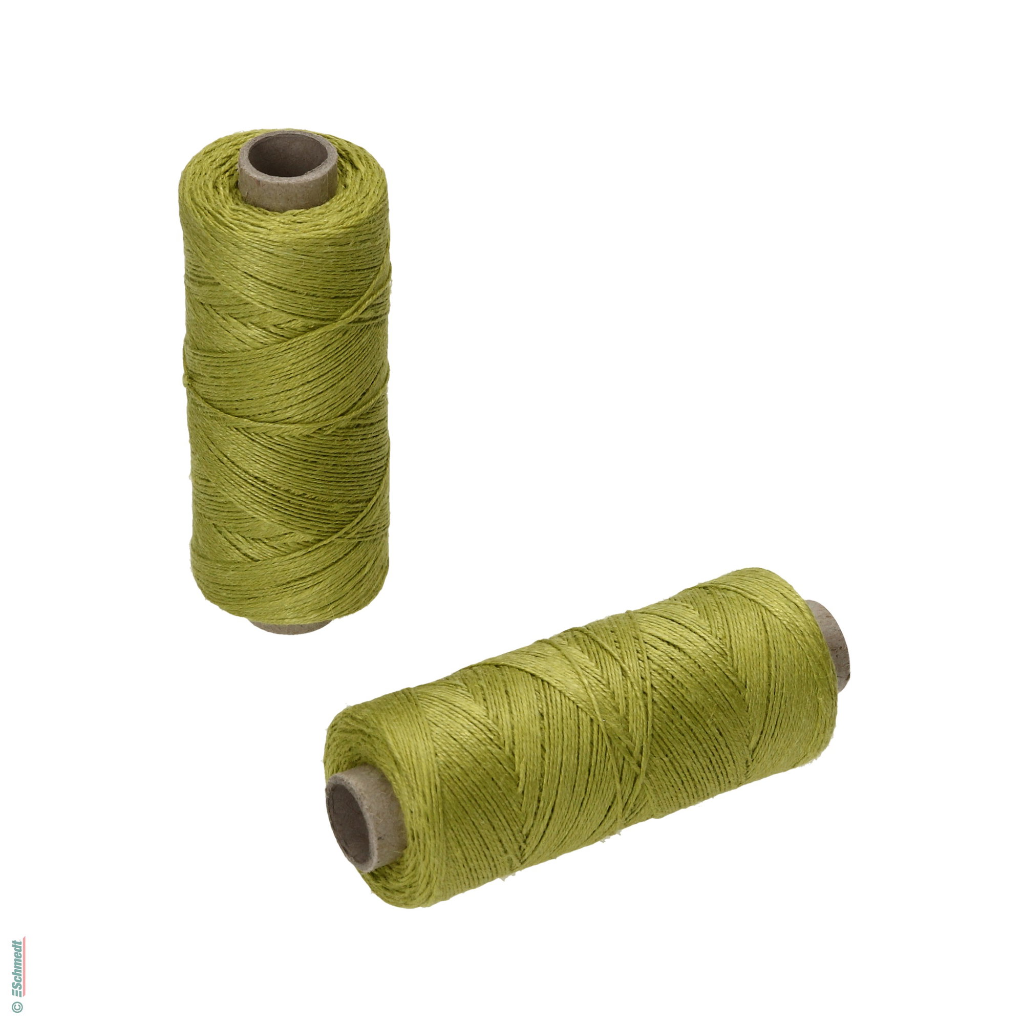 Hilo para coser a mano | de colores - Tamaño 30/3 - aprox. 0,42 mm - Color 57 - verde lima - para el cosido con hilo manual...