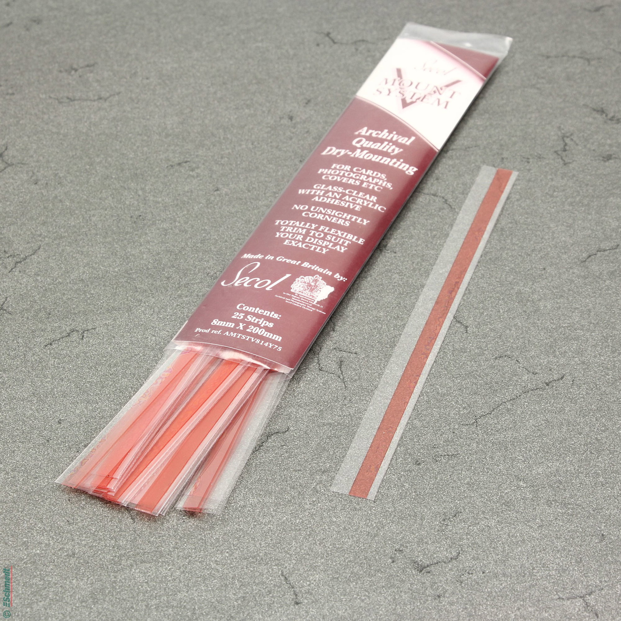Secol V Mount Strips - bandes de montaje - bandes pliées de film de polyester - montage temporaire d'originaux, dont le verso ne doit ou ne ... - image-2