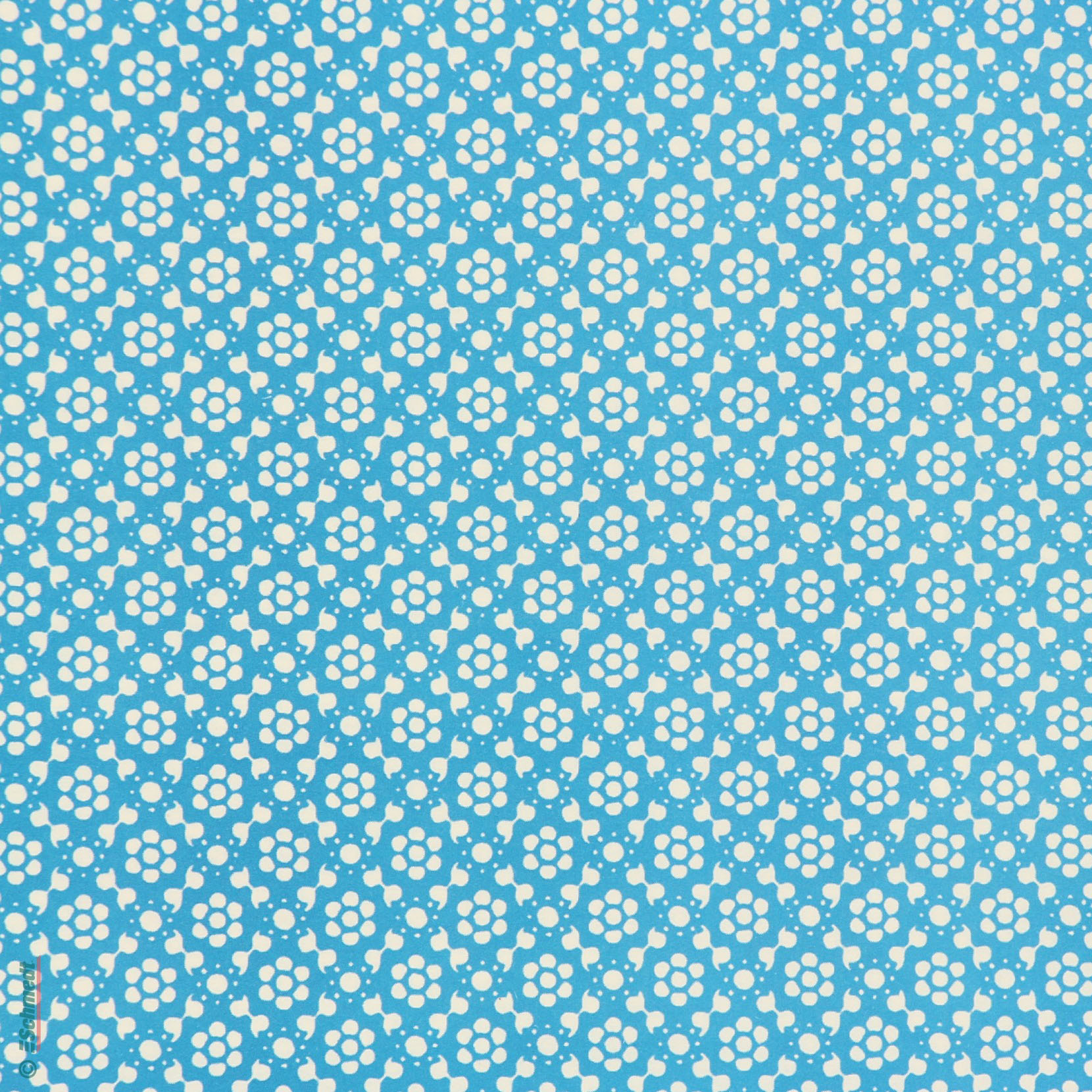 Fleurs rétro bleu