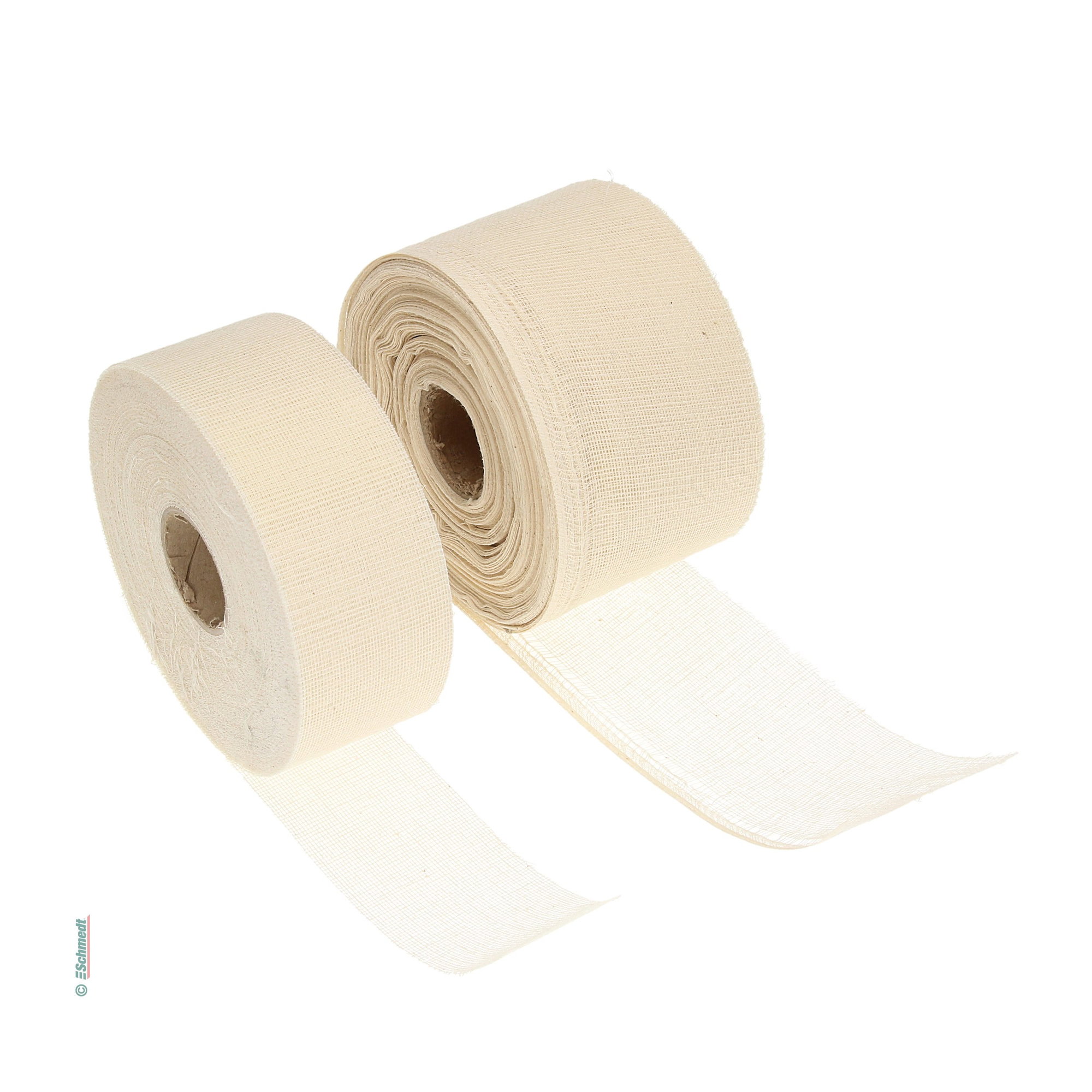 Mousseline I - 1 fil | en rouleaux étroits - Toile de coton avec un fil de chaîne - toile de coton lâche pour renforcer le dos de corps d'ou...