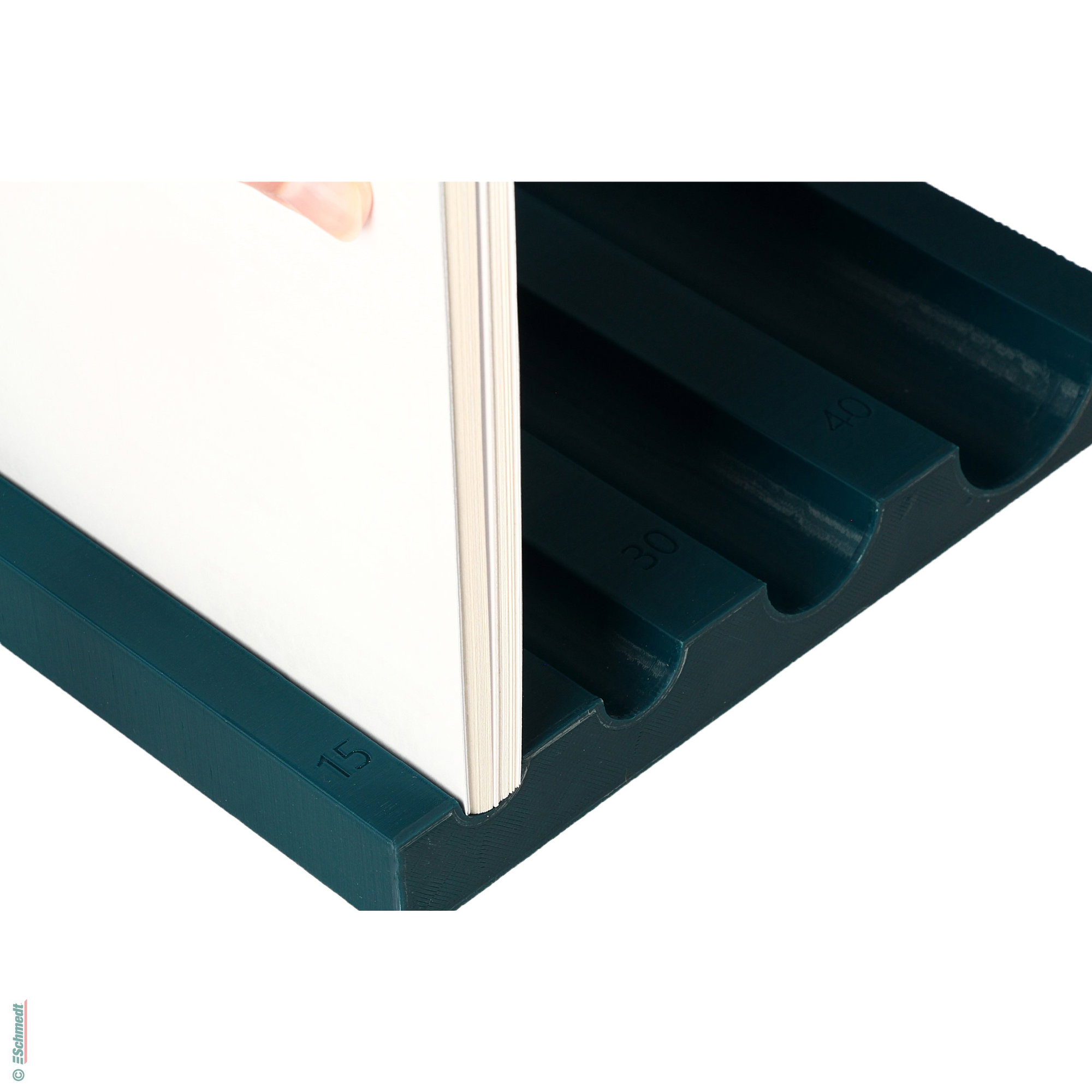 Rounding block with 4 different roundings - made of plastic - Length: 21 cm - Application: to pre-round book blocks prior to fanbinding and ... - image-4