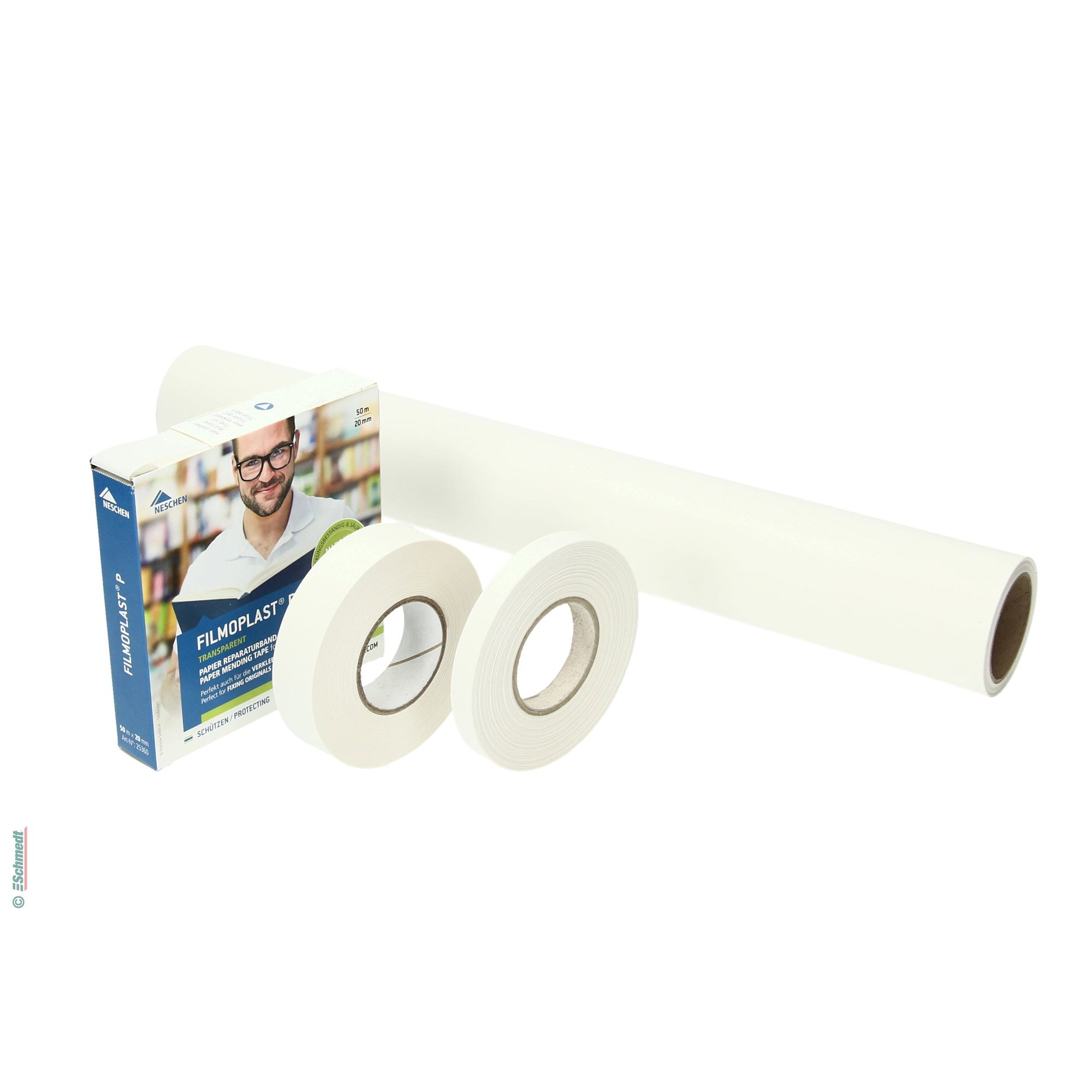 Filmoplast P - transparente - Papel especial autoadhesivo - 20 g/m² - Aplicaciones: reparación, protección e integración de papeles, integra... - imagen-1