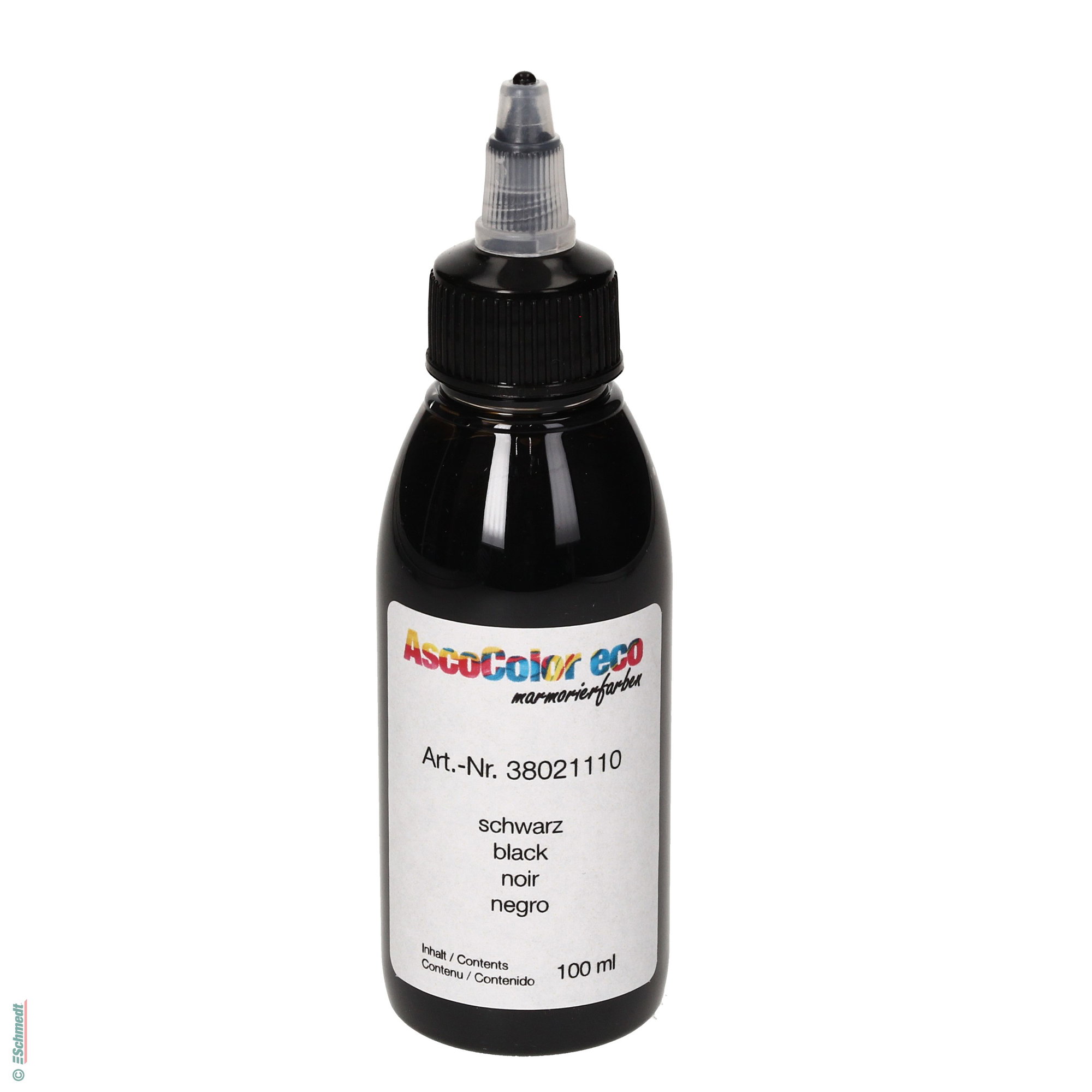 AscoColor eco - peinture à marbrer - Couleur 110 - noir - Conditionnement Bouteille / 100 ml - pour créér papiers marbrés.

Veuillez agite...