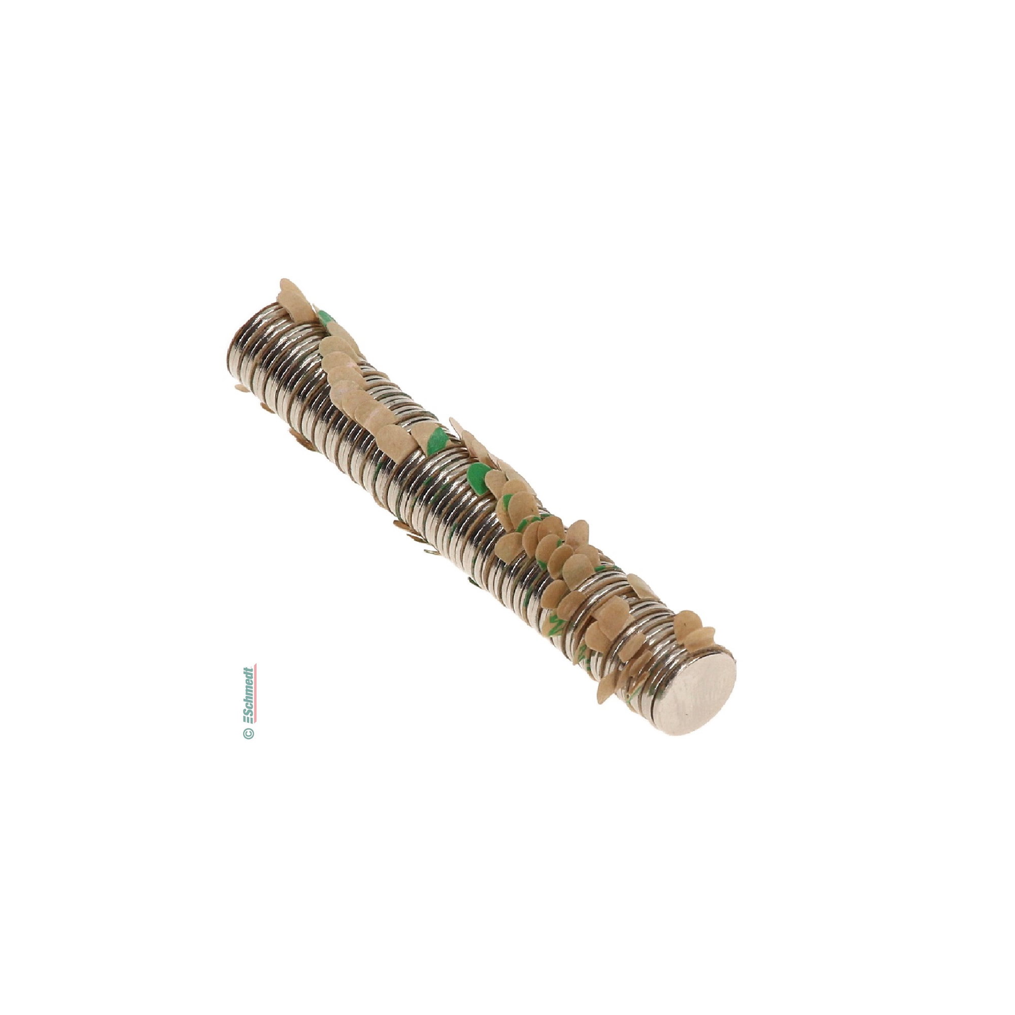 Disco magnético, redondo - autoadhesivo por un lado - aprox. 9,5 mm x 0,75 mm - para el cerrado de carpetas, cajas, etc.... - imagen-2
