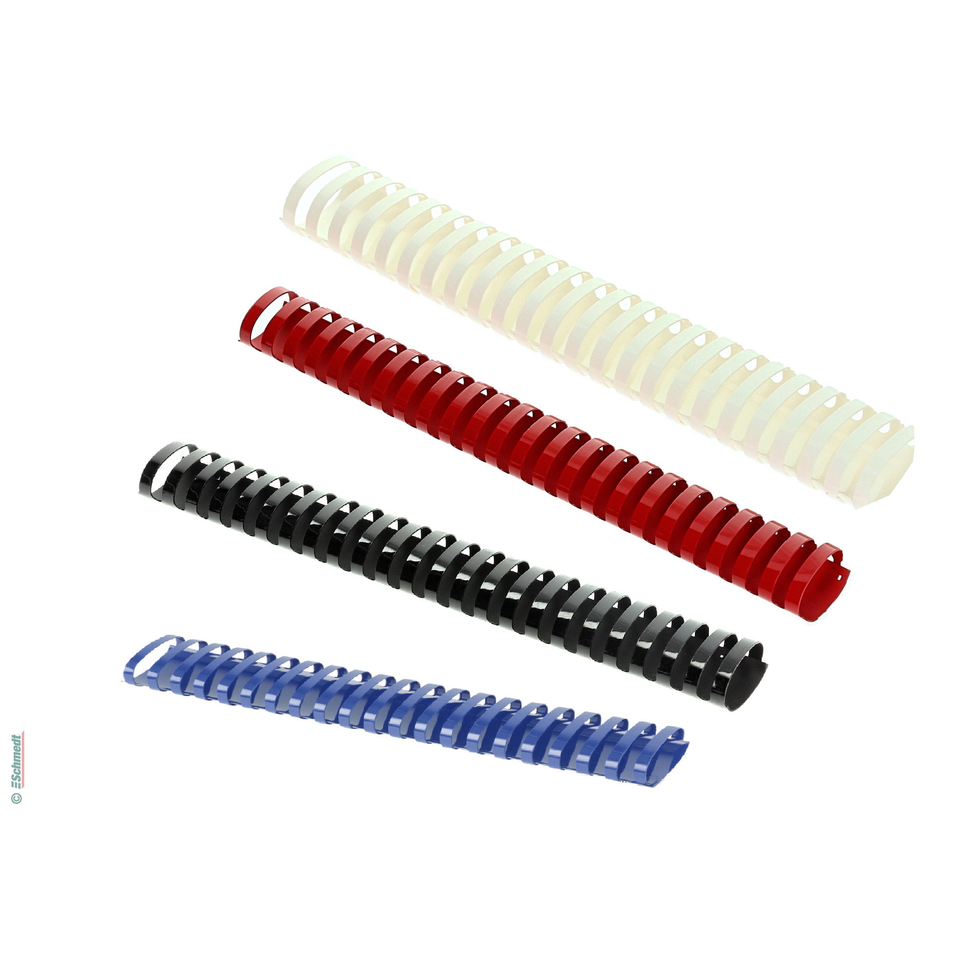Plastic binding combs - oval - US pitch - 21 rings - for DIN A4...