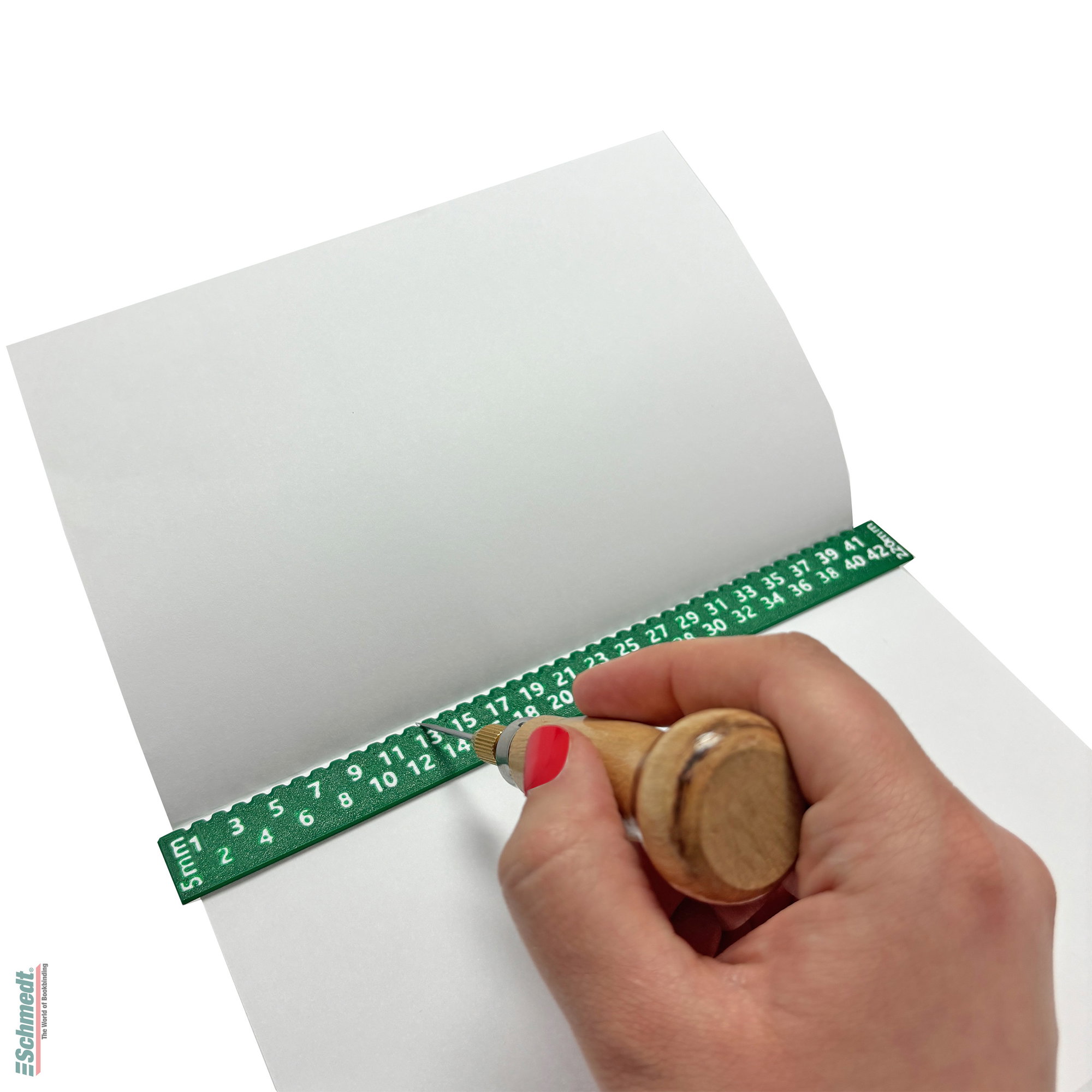 Pricking rule - to prick paper layers prior to manual sewing - for easy and even pricking of paper layers before manual sewing.... - image-3