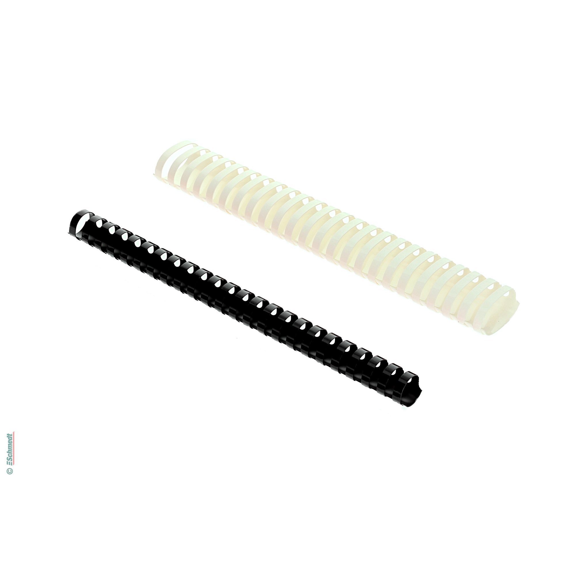 Plastic binding combs - round (limited) - EUROP pitch - 24 rings - for DIN A4 - to be processed in plastic-comb binding machines...