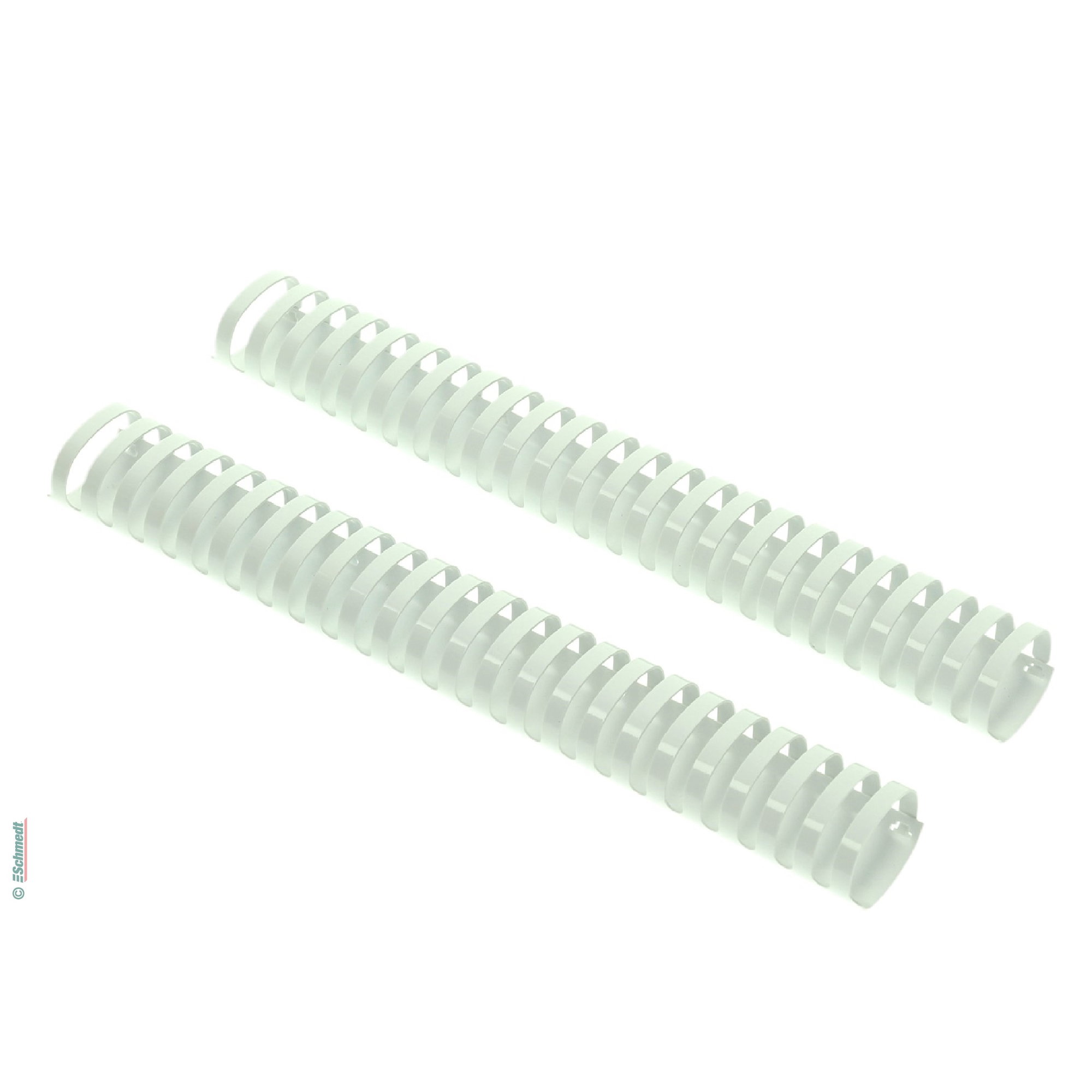 Plastic binding combs - oval - Diameter (in mm) 32 - Colour 001 - white - to be processed in plastic-comb binding machines... - image-1