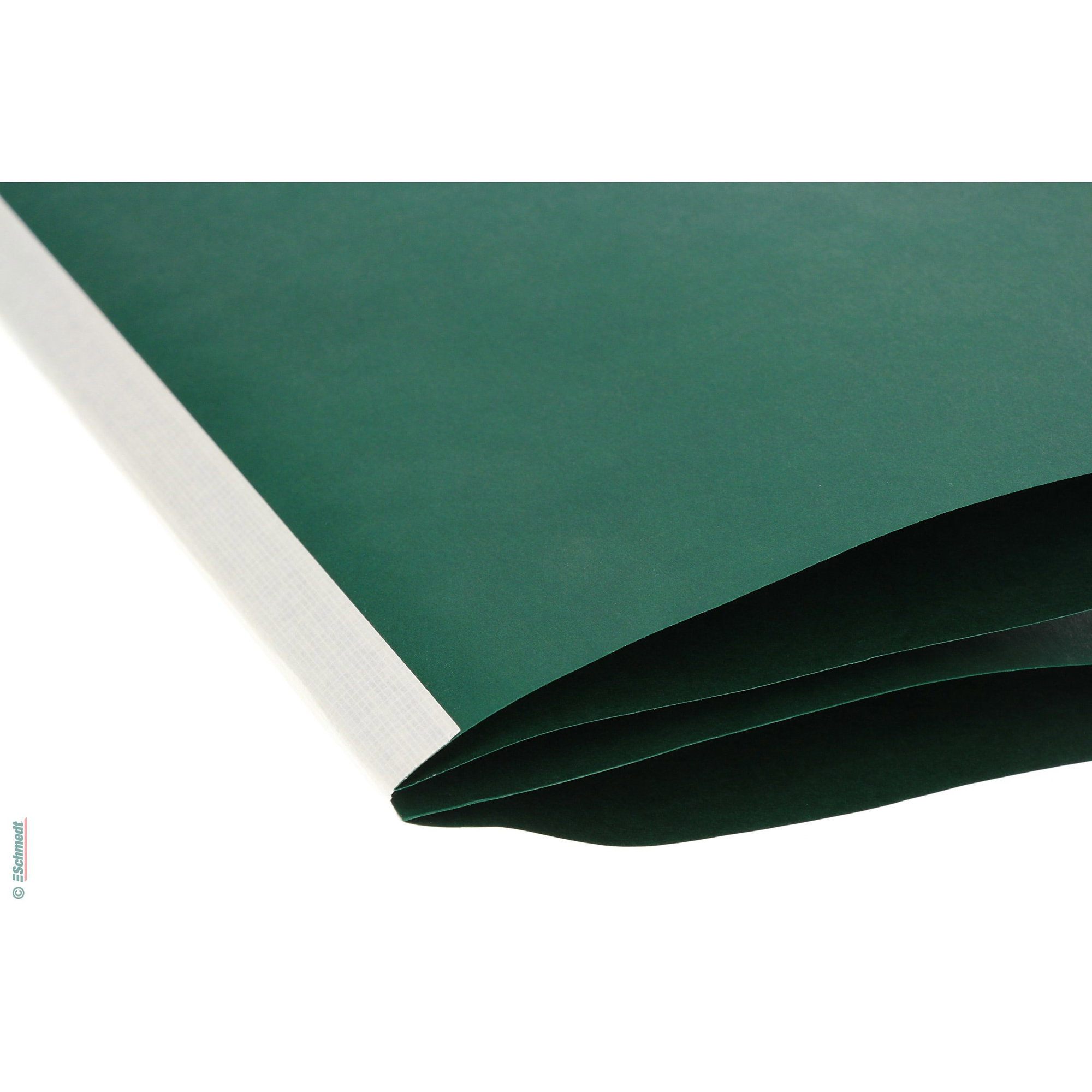PräziCover - coloré, lisse - Couleur vert foncé - Épaisseur du corps d'ouvrage (en mm) 7,6 - 10,5 - pour fabriquer des corps d'ouvrage à "vr... - image-2
