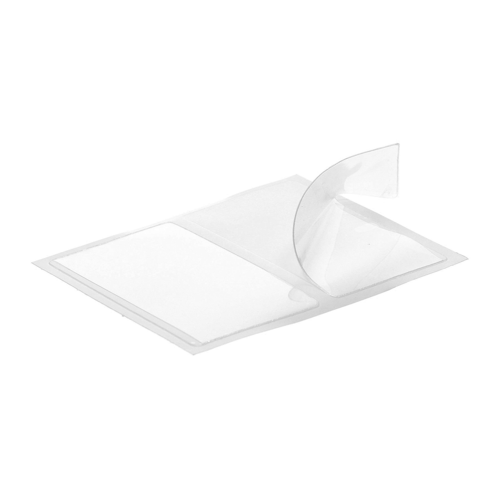 Bolsillos para tarjetas de visita de film transparente - lado trasero autoadhesivo - Aplicación: parar fijar tarjetas de visita... - imagen-2