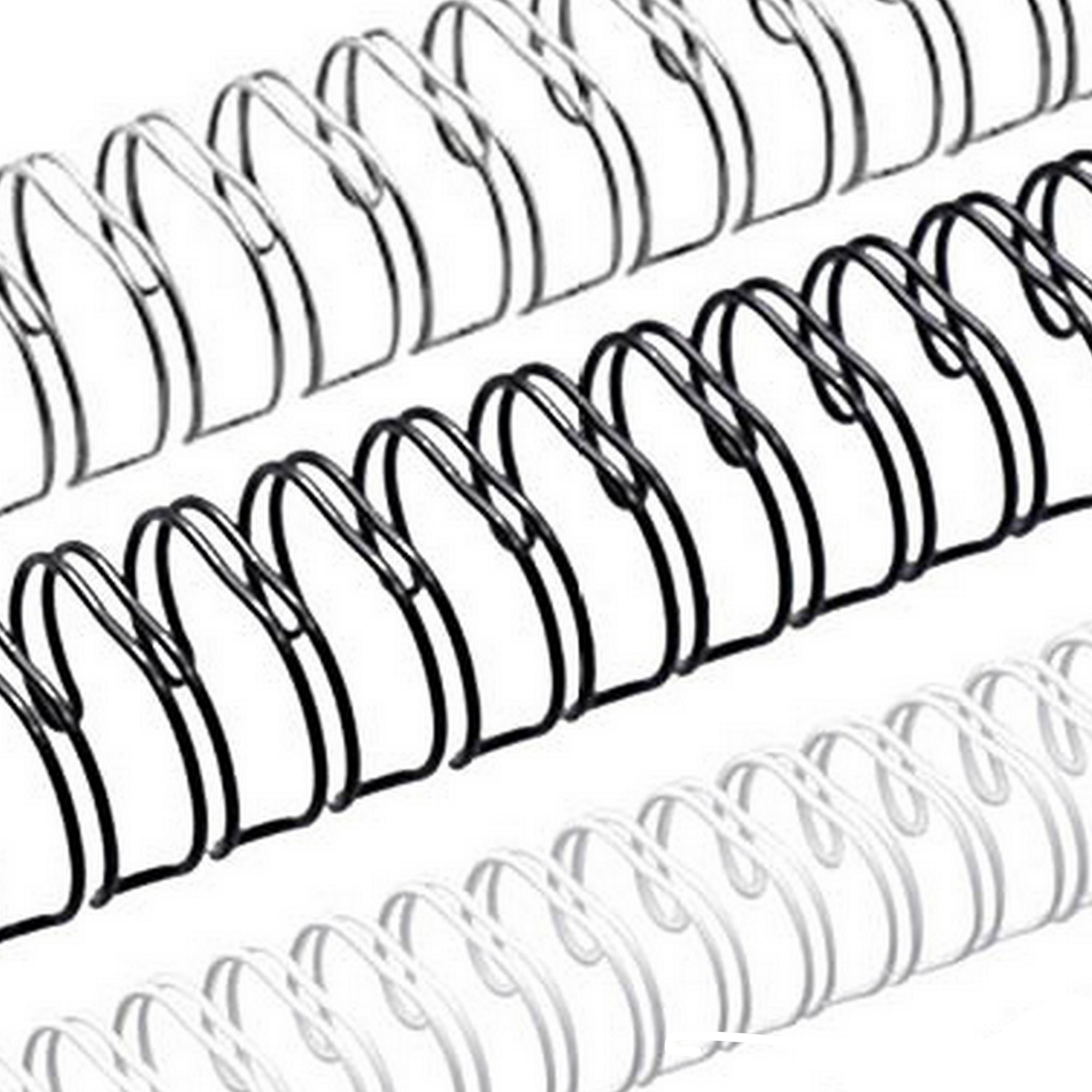 Anneaux métalliques - pas 3:1 - Eléments précoupés - 34 boucles - pour DIN A4 - pour traiter dans des machine à relier anneaux métalliques (...