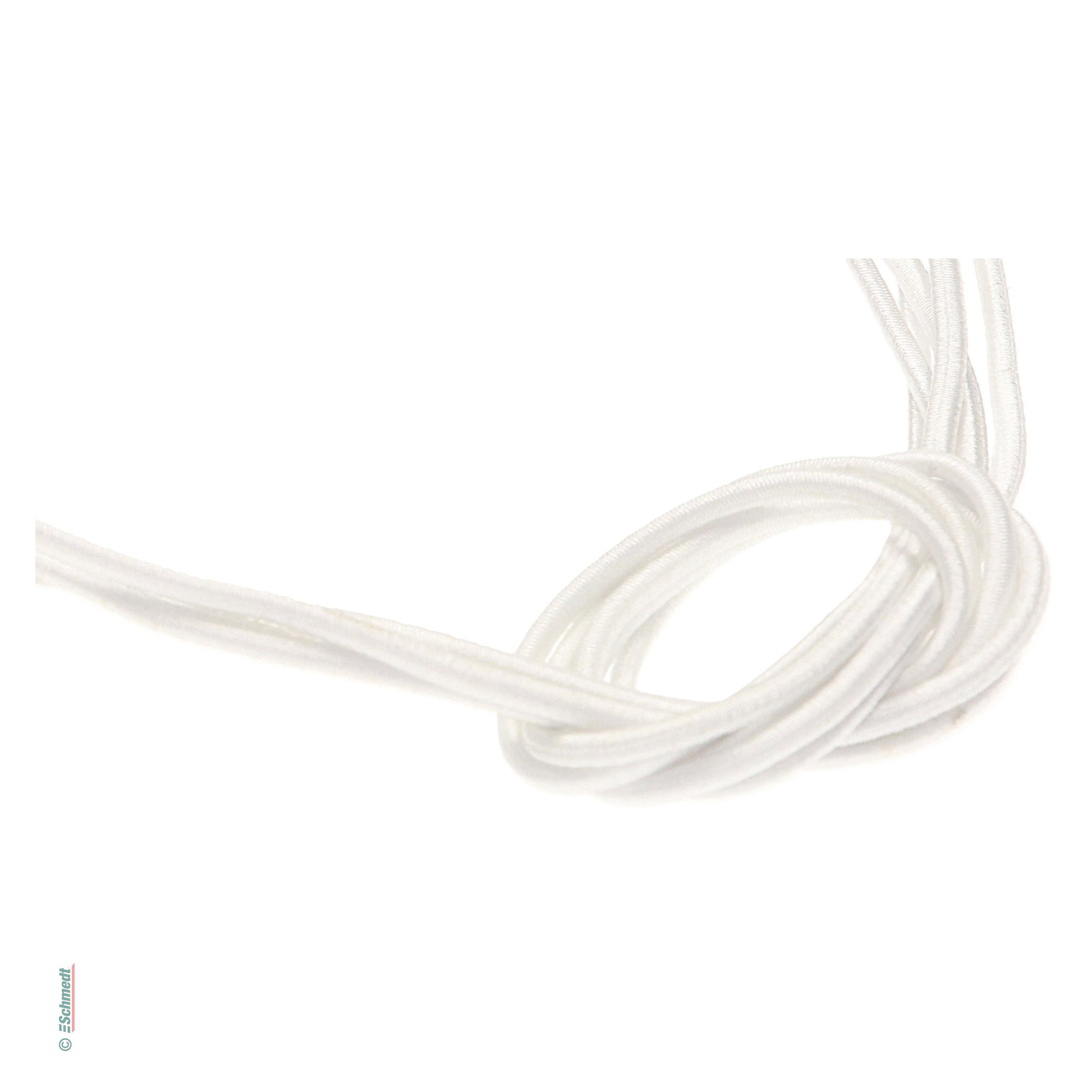 Cordón de goma unido en círculo - Color 001 - blanco - Aplication: para encuadernar o cerrar carpetas, menus, tarjeta de invitación etc.... - imagen-1