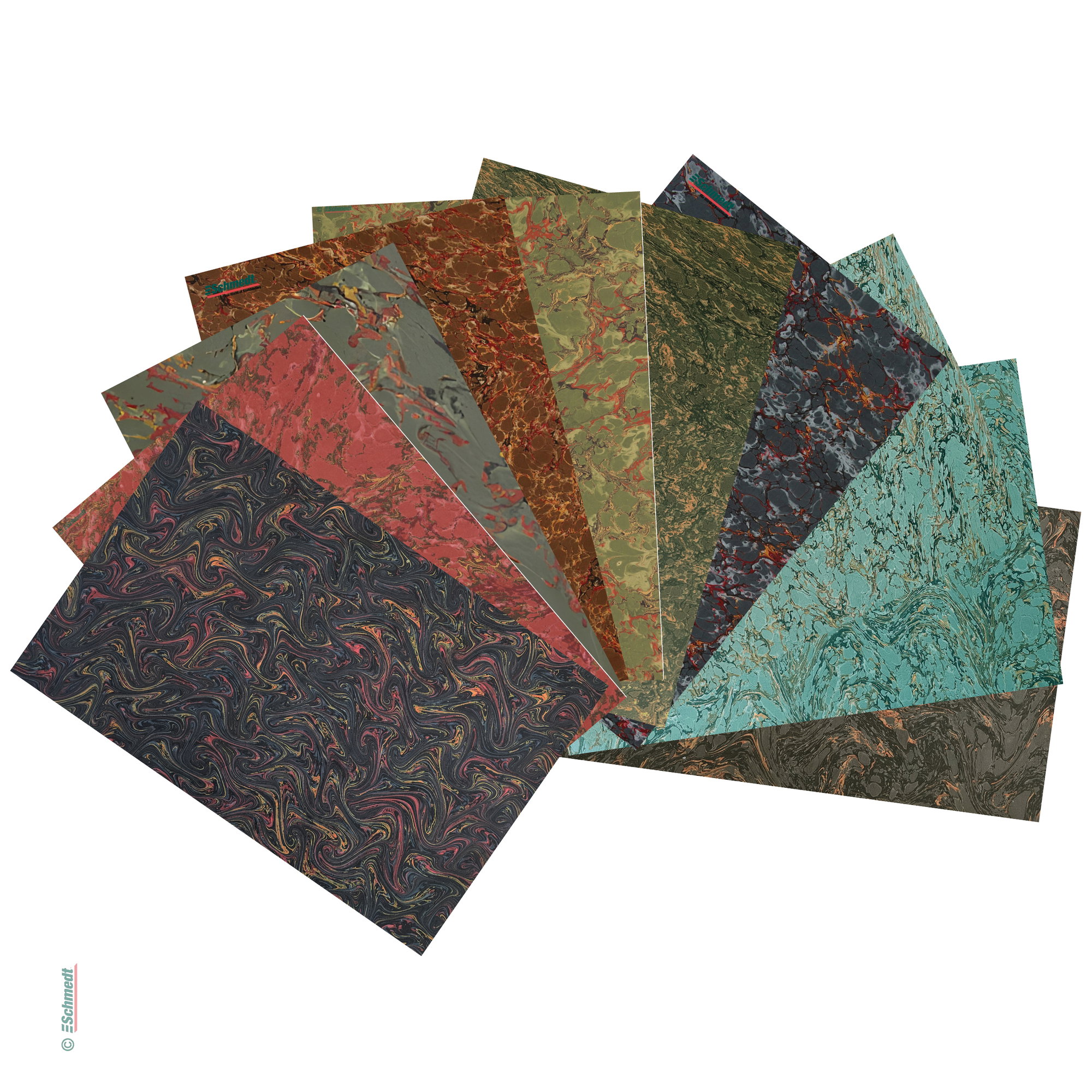 French marbled paper - Weight: approx. 100 gsm - for book covers, boxes or crafts...