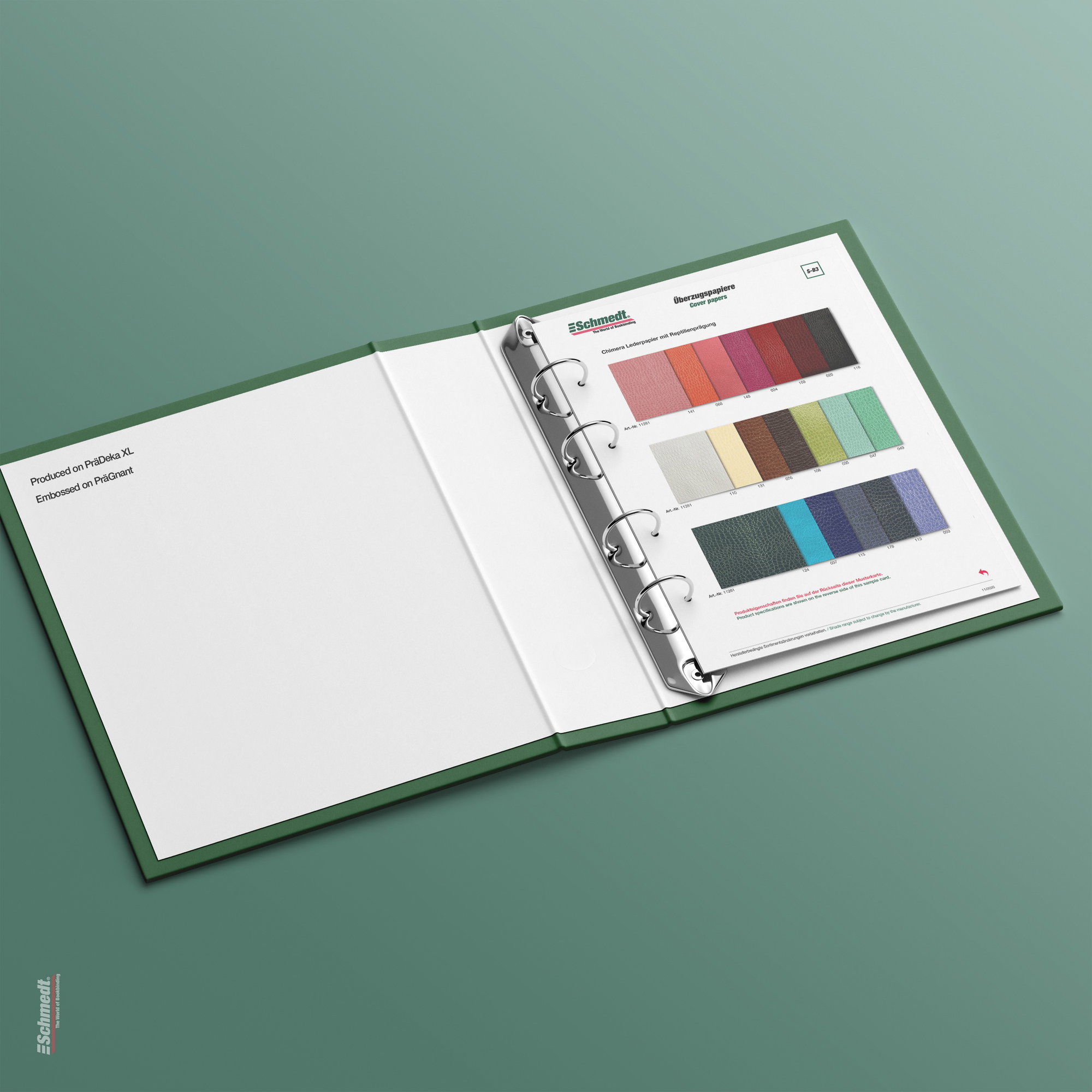 Tarjeta con muestras de papel de cuero Chimera - Tipo S-B3 Papeles para tapas 3/6 - ... - imagen-2