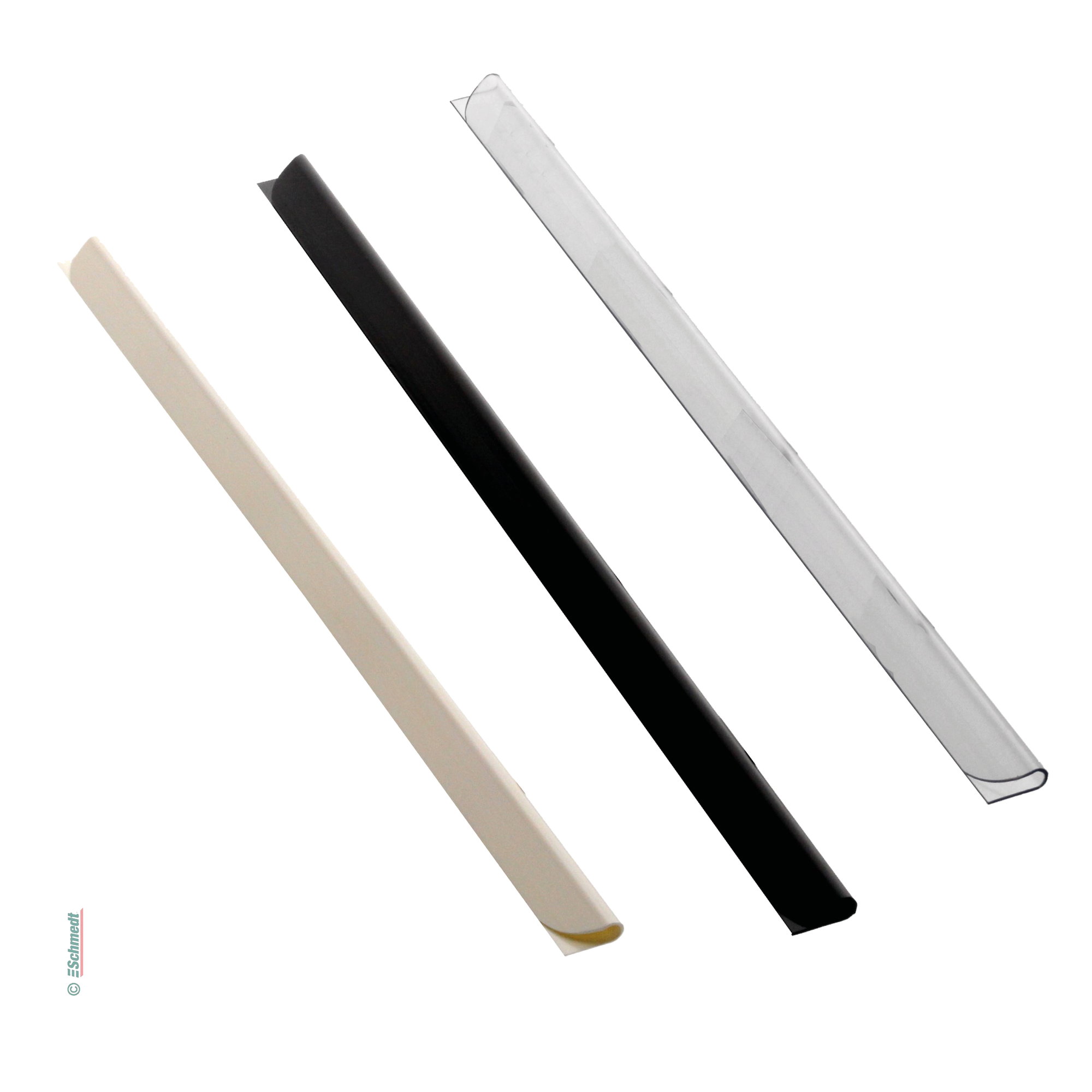 Slide binders - plastic, with rounded back - to bind loose sheets to a joint document... - image-1