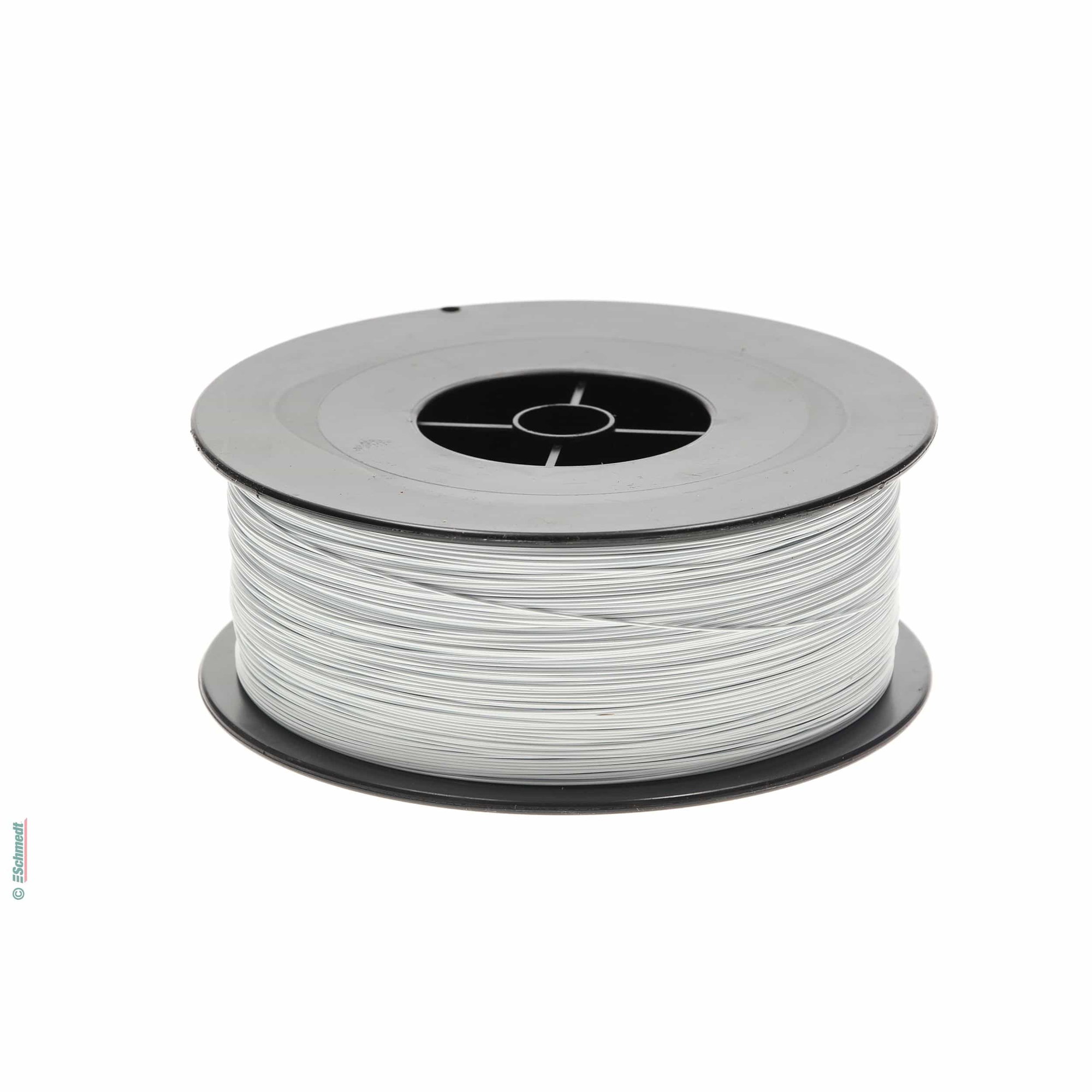 Alambre de encuadernar, redondo | hierro revestido de nylon - Color blanco - Aplicación: para la producción de productos de grapado con grap...