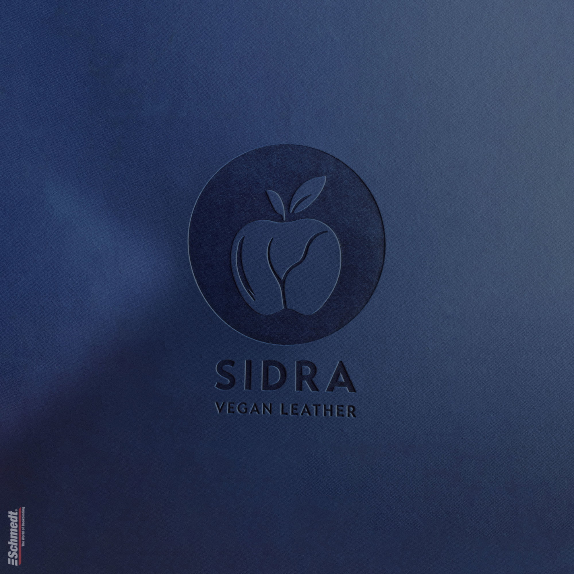 Sidra • Apfelleder • Farbe: 003 curry - Farbe 011 - dunkelblau - Breite (in mm) 690 - für hochwertige Bucheinbände, Fotobücher, Fotoalben, S... - Bild-2