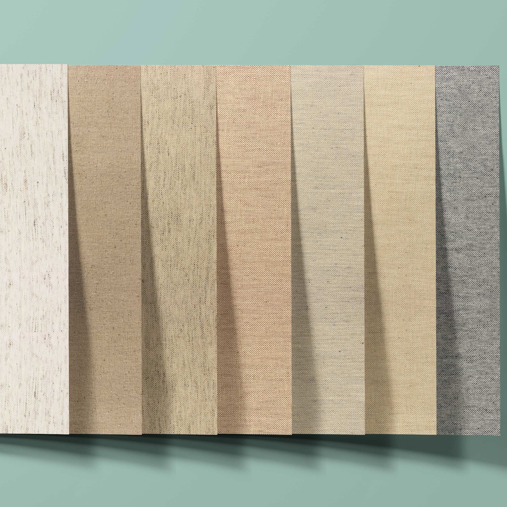 Lin naturel | toile de reliure - toile non revêtu avec une structure naturelle et grossière - Applications: pour livres, agendas, classeurs,... - image-1