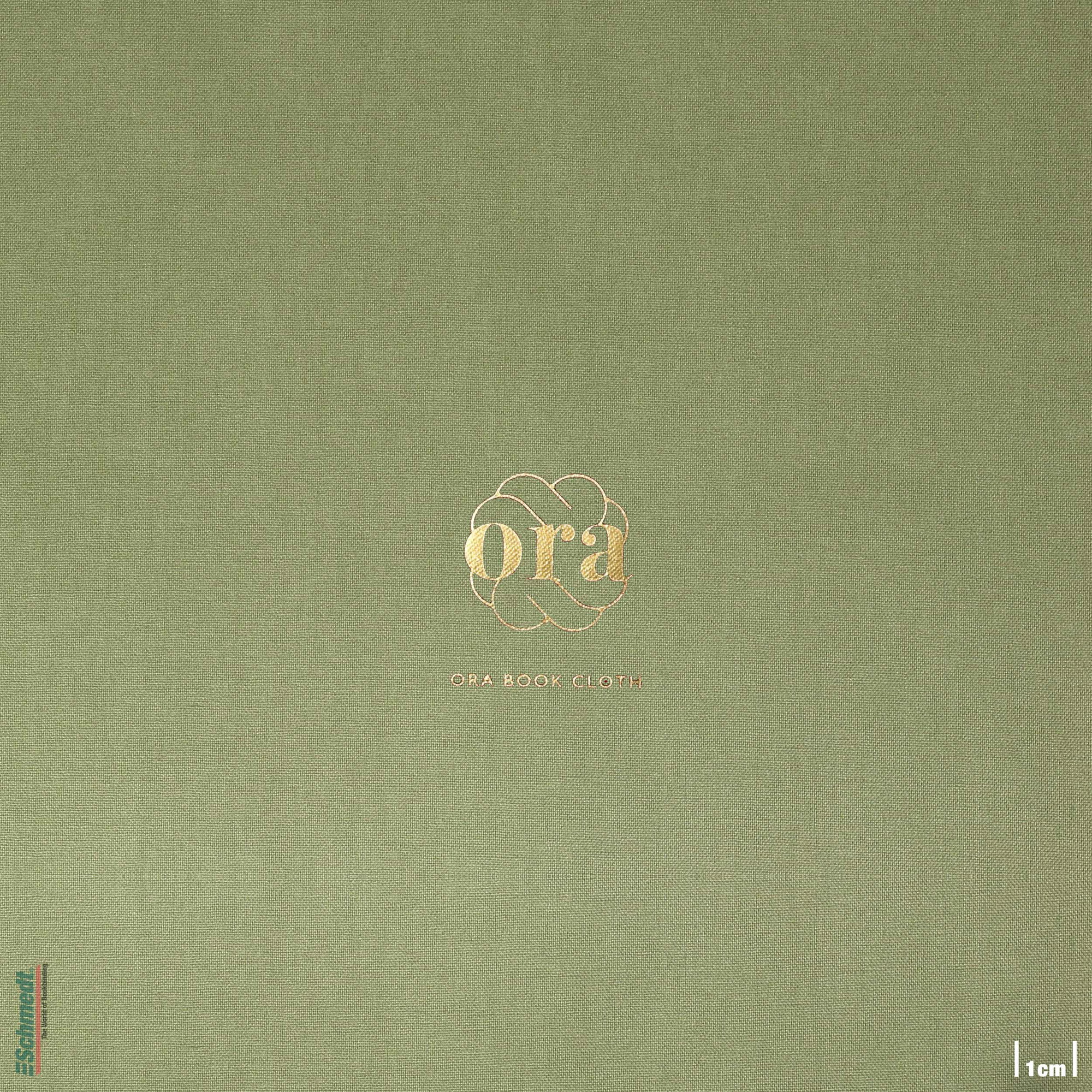 Ora • Buchleinen - Farbe 027 - olivgrün - Anwendungen: für Bucheinbände, Notizbücher, Ordner, Mappen, Schuber, Kästen, Schachteln, Etuis, Ge... - Bild-2