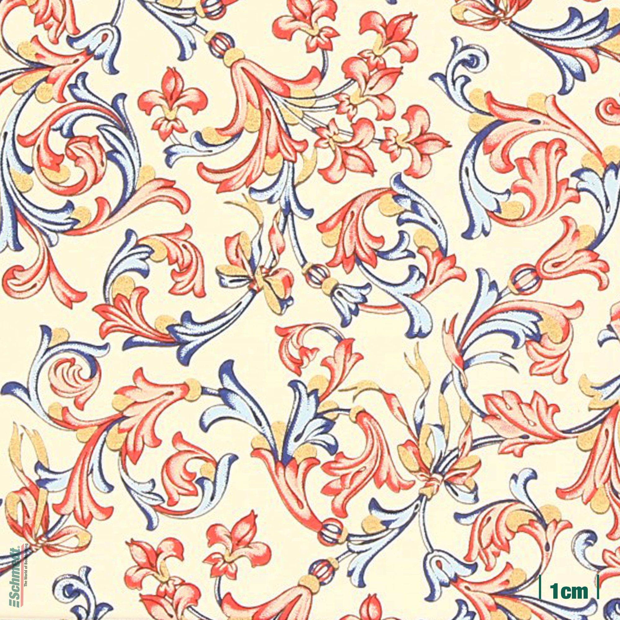 Florentiner-Papier, matt - Farbe 043 - Petit Fleur Nr. 9 - italienisches Buntpapier als Bezugspapier für Bücher, Schachteln und Boxen oder z... - Bild-1