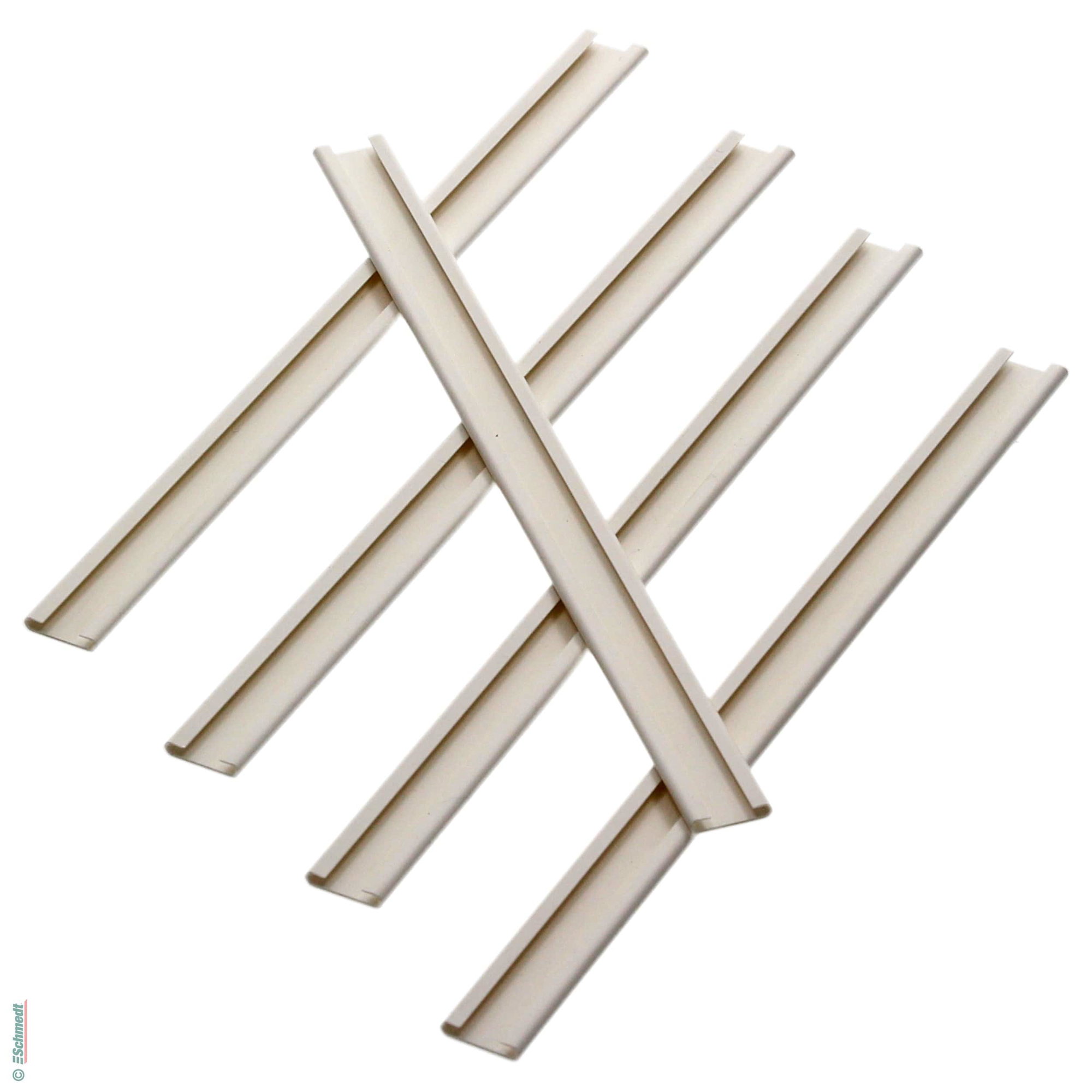 Profilé de couverture en plastique - Format pour DIN A5 - Couleur blanc - pour couvrir dispositifs de classement...