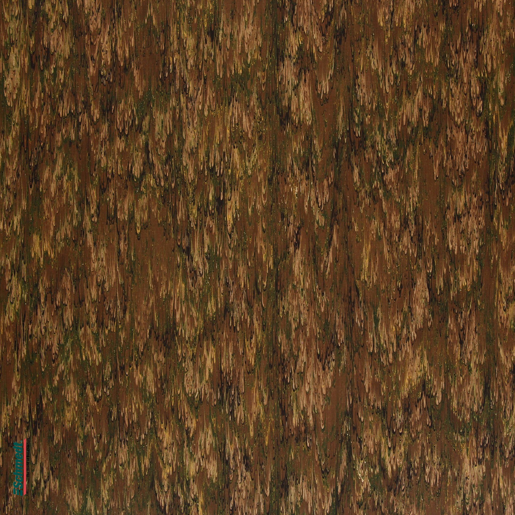 Genuine marbled paper Type "Comb" - Colour 507 - brown - for book covers, boxes or crafts...