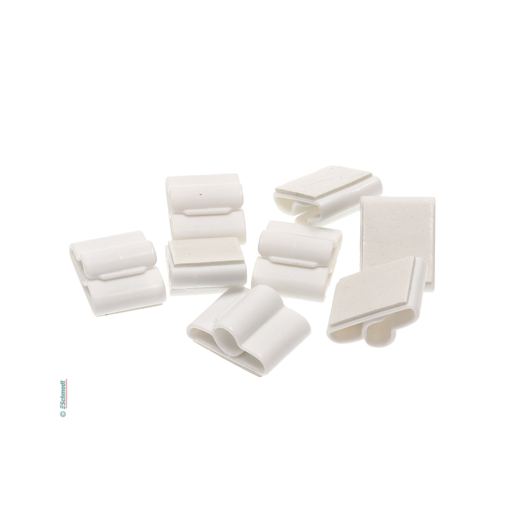 Pen fastener, self-adhesive - Colour white - to mount a pen in timers, notebooks etc.... - image-1