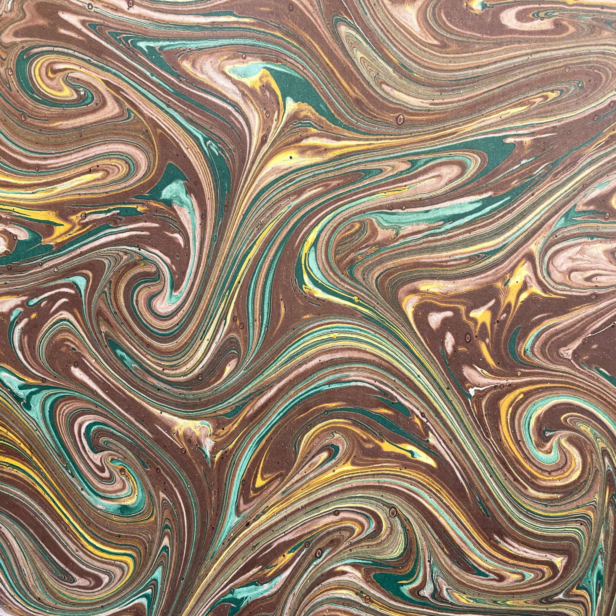 Genuine French marbled paper - Colour 003 - dark brown - Format 65 x 50 cm (SG)... - image-1