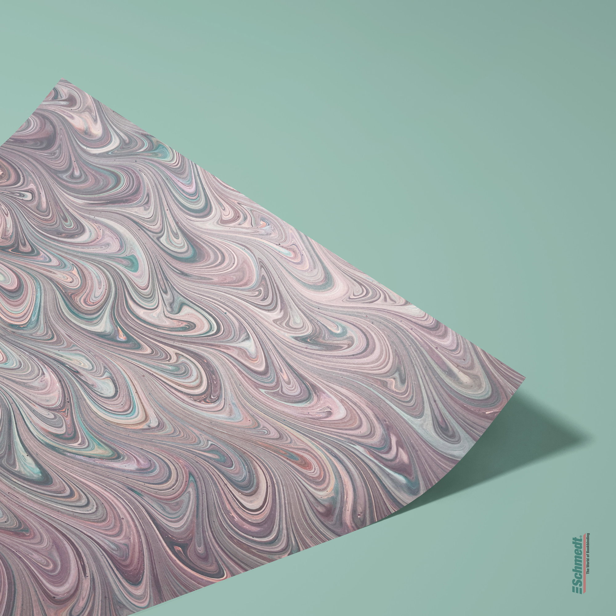 Genuine French marbled paper - Colour 056 - violet - Format 65 x 50 cm (SG)... - image-2