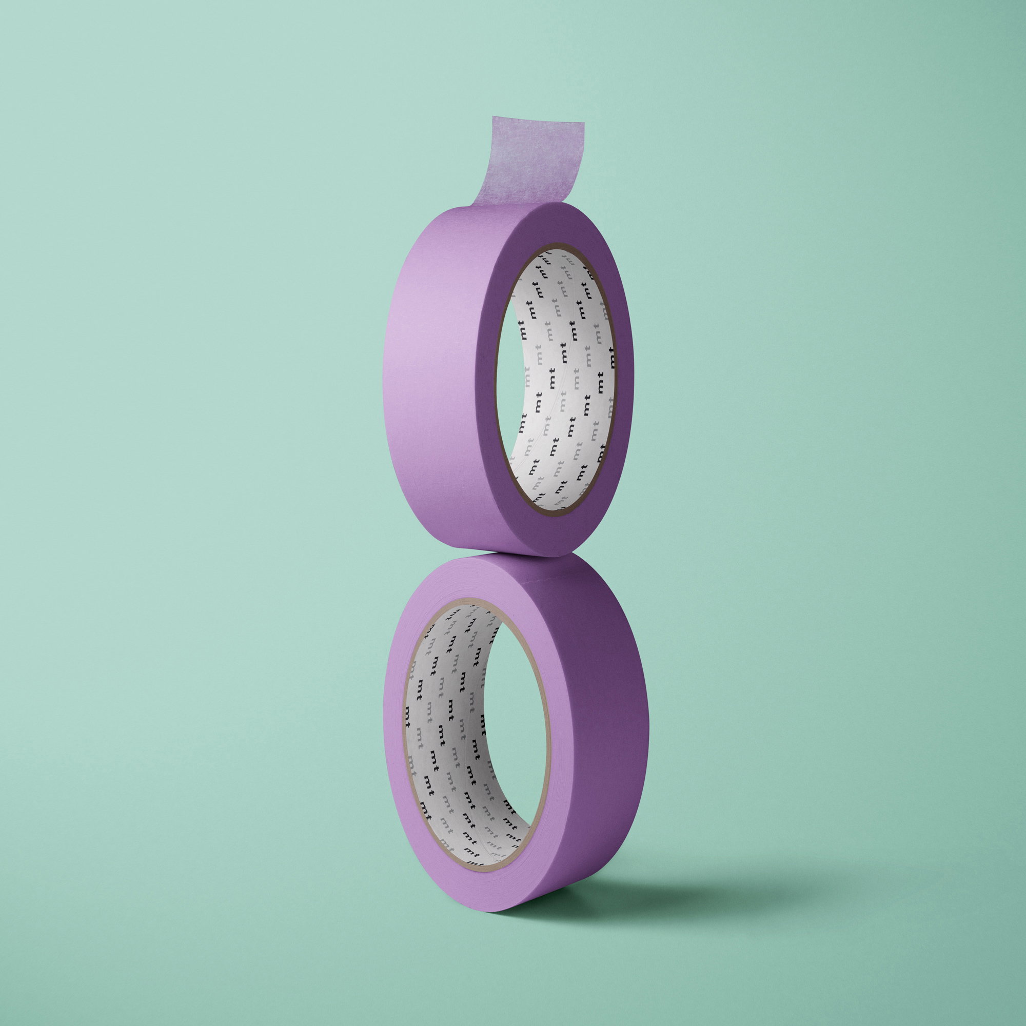 Washi Tape / Cinta adhesiva de enmascarar | Mate - Color 48 - lila - Aplicaciones: Decoración de álbumes de fotos, libros de recortes, regal... - imagen-1