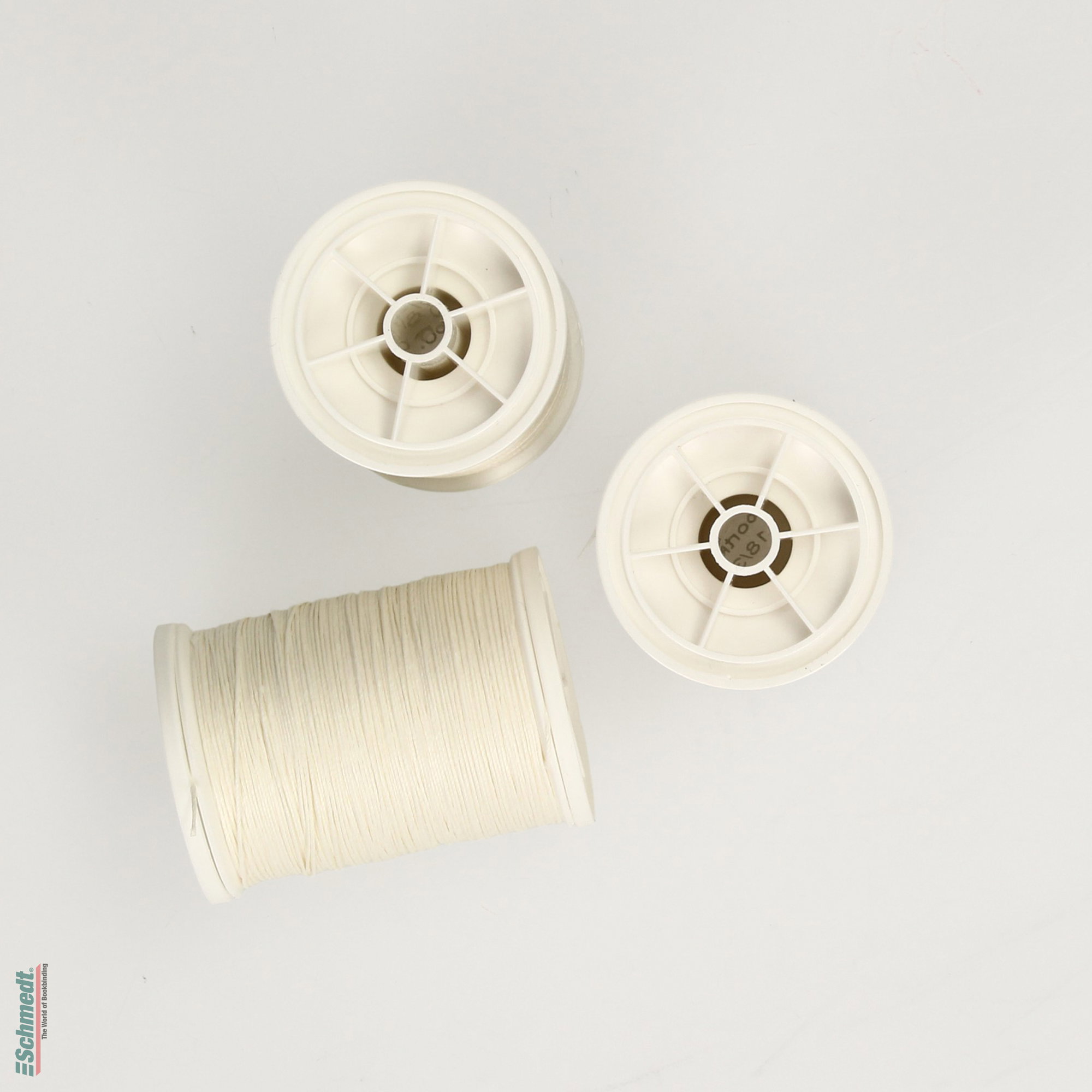 Hilo de lino para coser a mano • blanco natural - bobina cruzada de 50 g - para el cosido con hilo manual... - imagen-1
