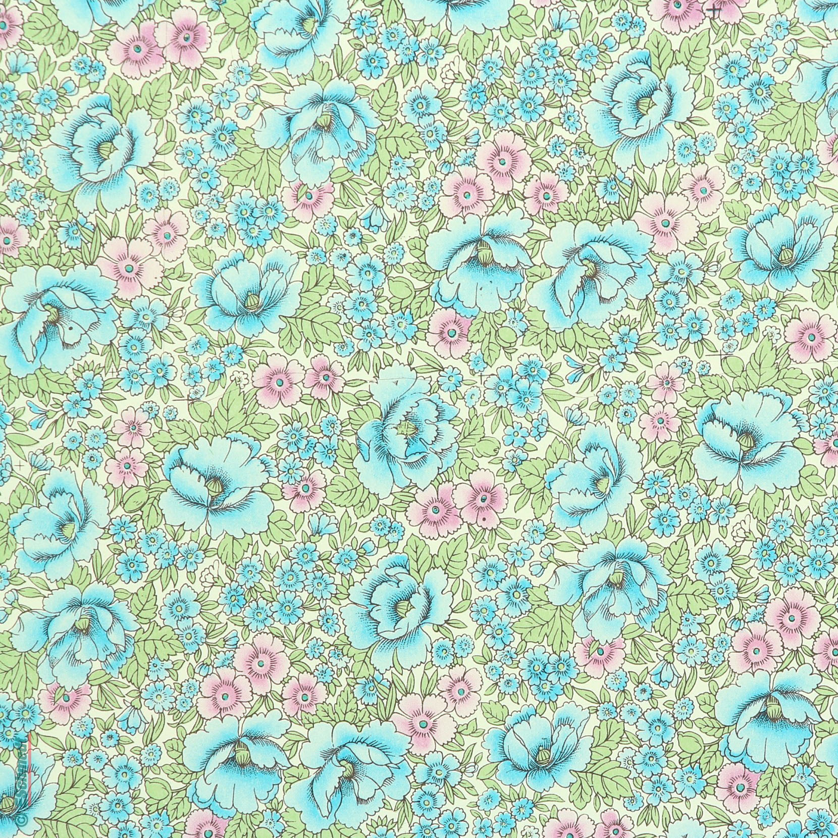 Leipziger Vorsatz  -  traditionelles Buntpapier 100 g/m² - Farbe 743 - grün/blau/violett - als Vorsatzpapier sowie als Bezugspapier für Büch...