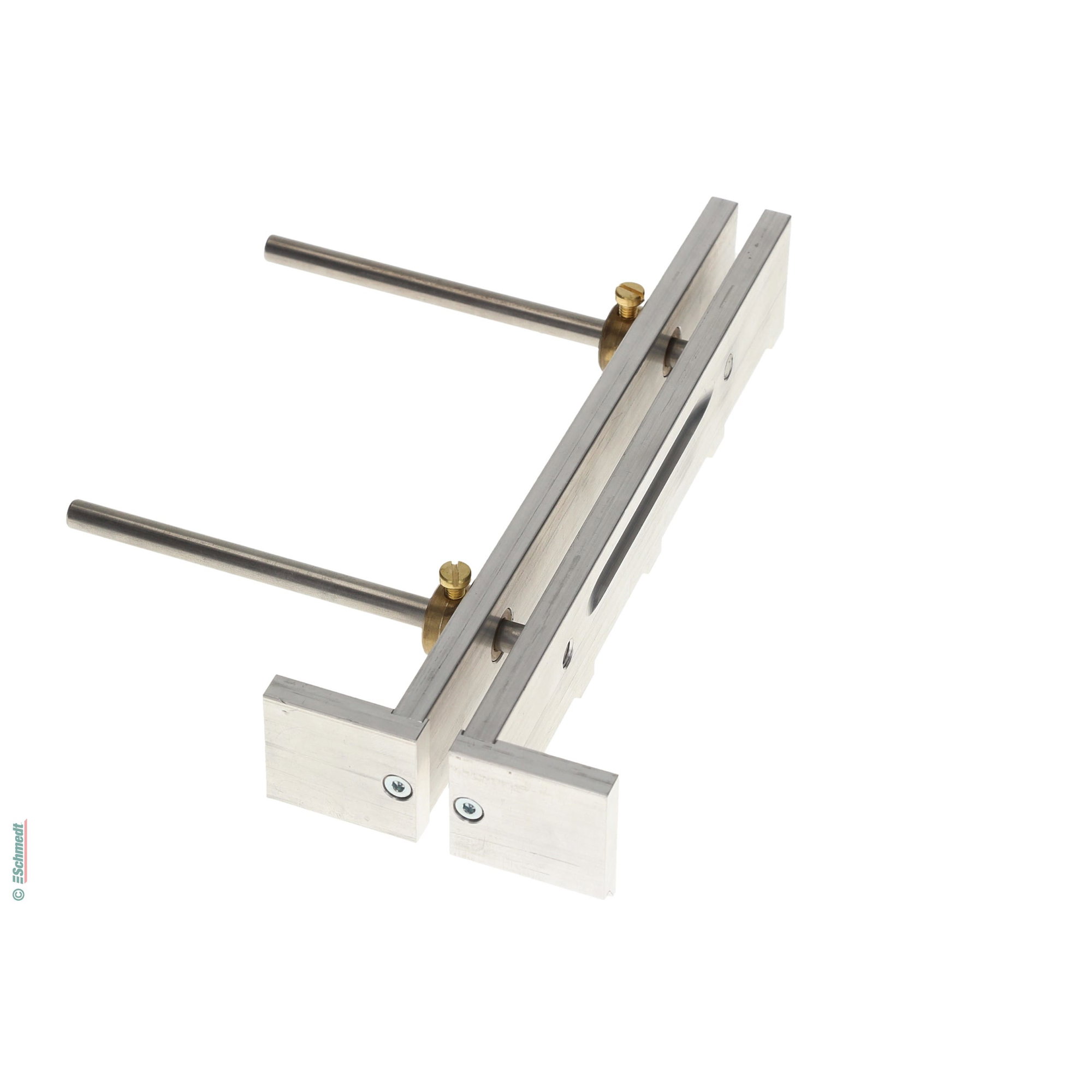 Deckenmachwinkel aus Aluminium - mit verstellbarer Rückenbreite - für das exakte Ausrichten / Anlegen der Deckelpappen und Rückeneinlage auf...
