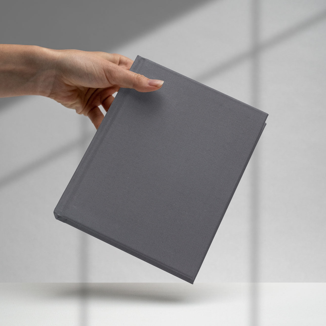 Englisch Buckram Matt | tela de encuadernación - Color 403 - gris oscuro - Aplicaciones: para cubiertas de libros, menús (Nota: no es tan id... - imagen-3