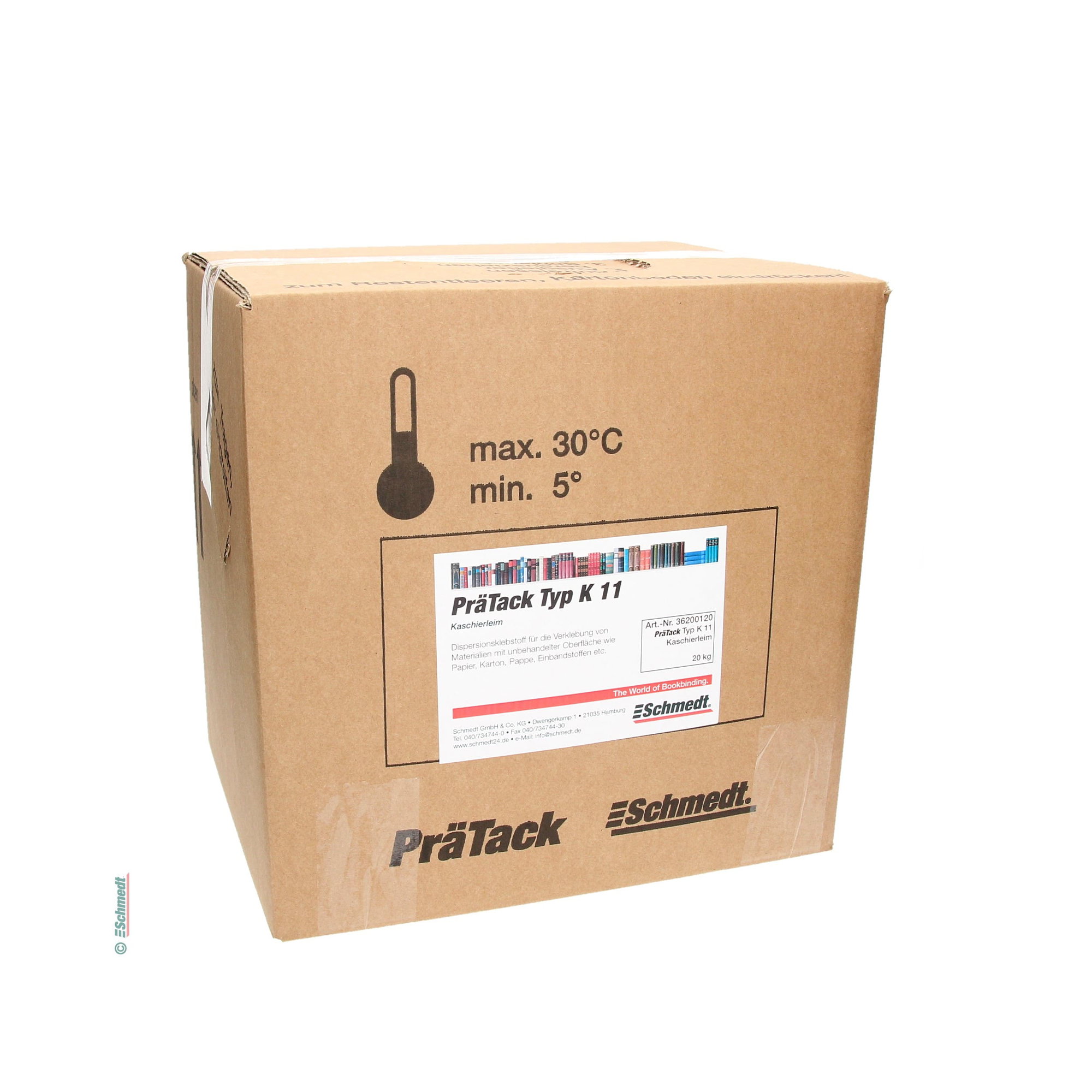 PräTack K11 - Contenido Bag-in-Box / 20 kg - para el contracolado de materiales con superficies sin tratar como papel, cartón, cartulina, te...
