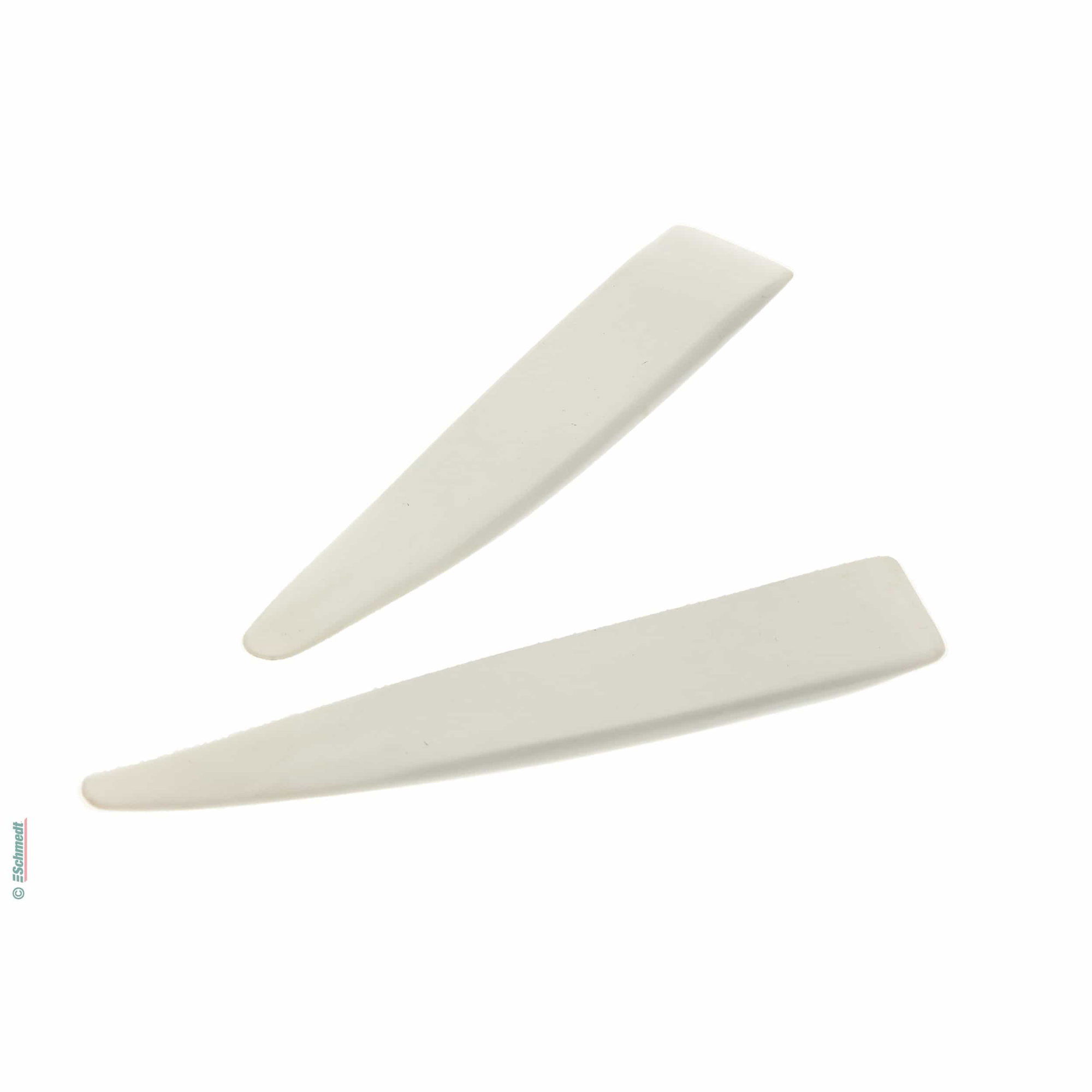 Spatule en teflon® - ne fait pas de traces sur matériaux délicats - Applications: pour séparer des couches de papier, lisser, broyer et plie...