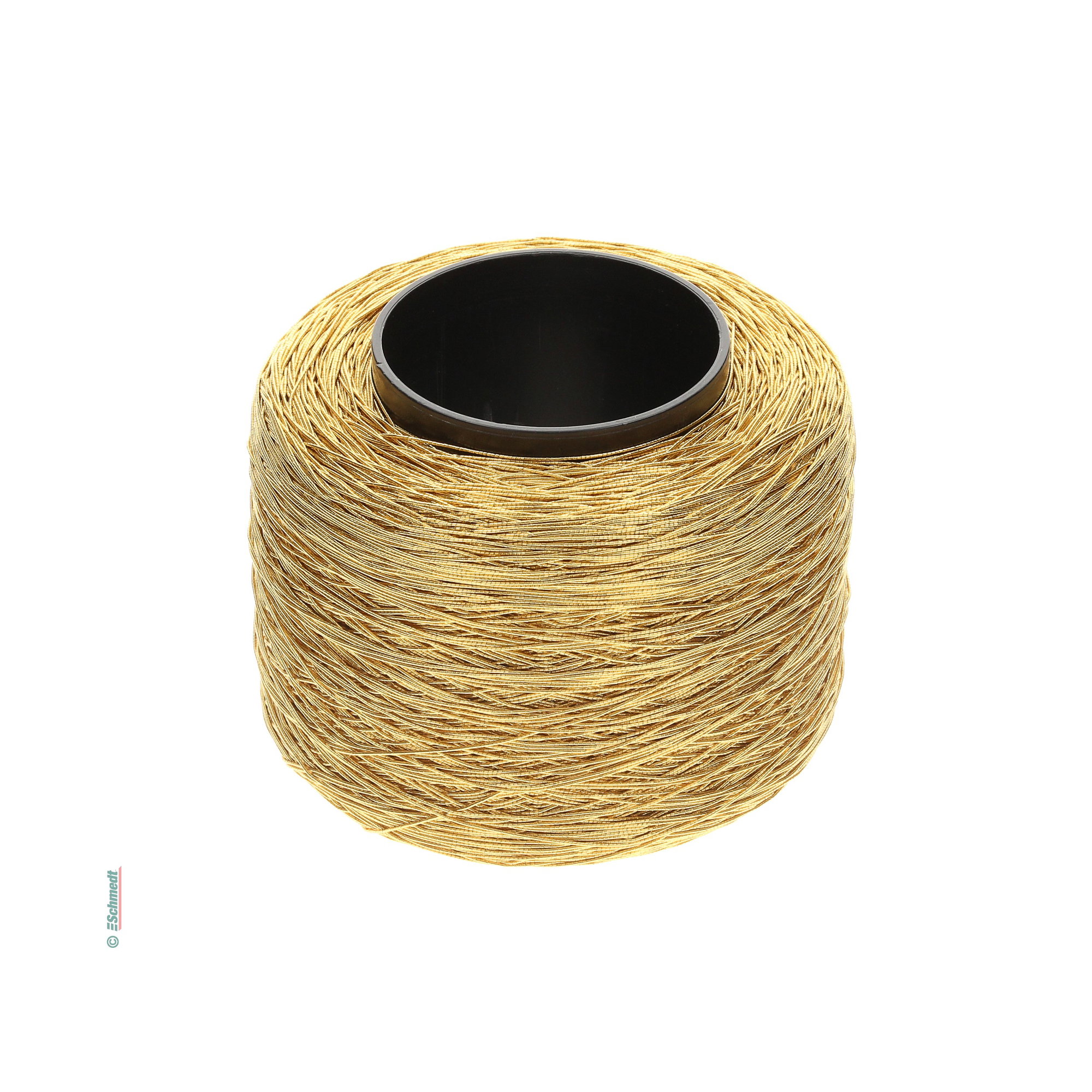 Gummikordel, Lurex-umsponnen - Farbe 201 - gold metallic - Rollenlänge (in m) 1000 - Elastische Kordel zum Binden oder Verschließen von Büch... - Bild-1