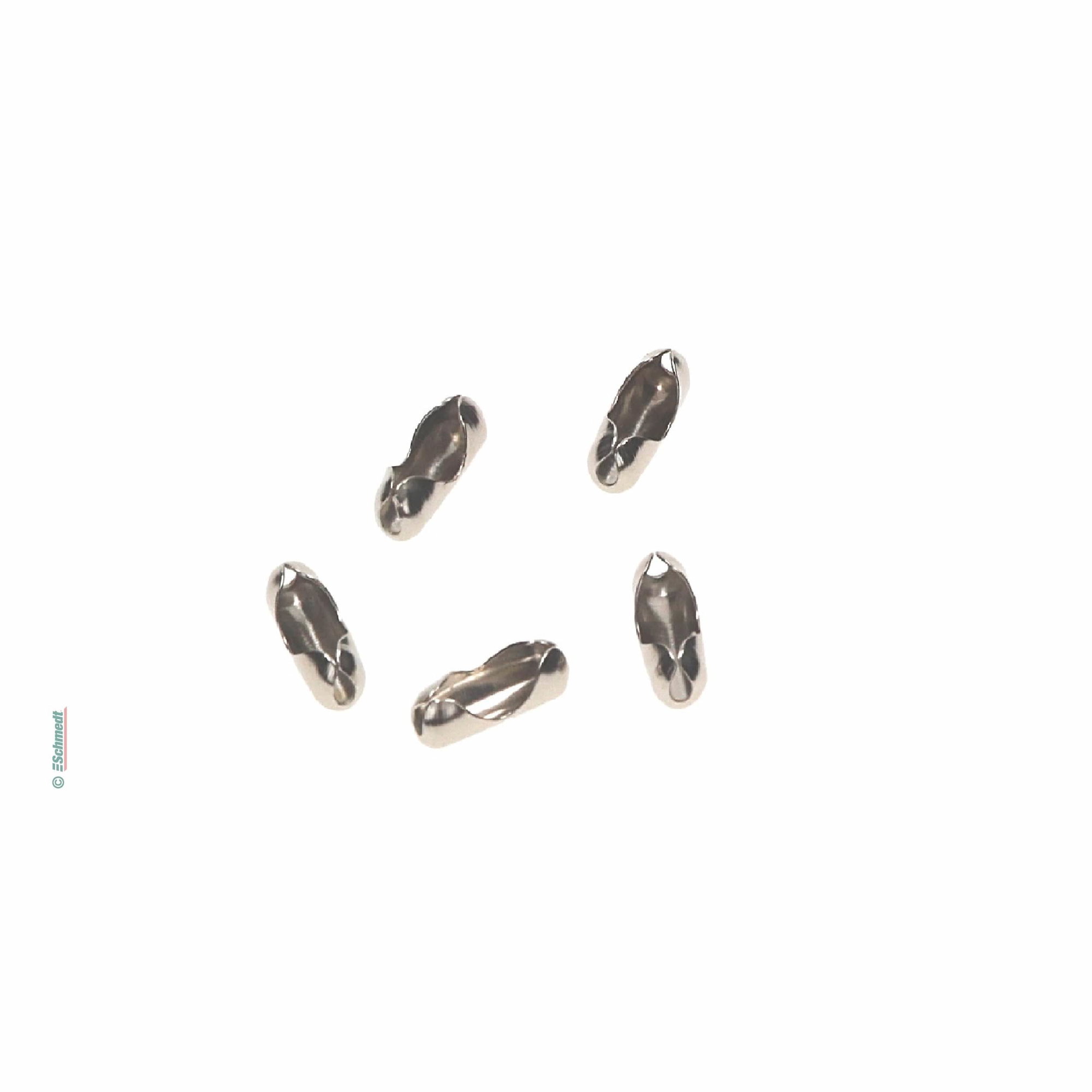 Klemmverschluss - 3,2 mm stark - für Kugelketten - Klemmverschluss zum Schließen der Kugelkette 5491...