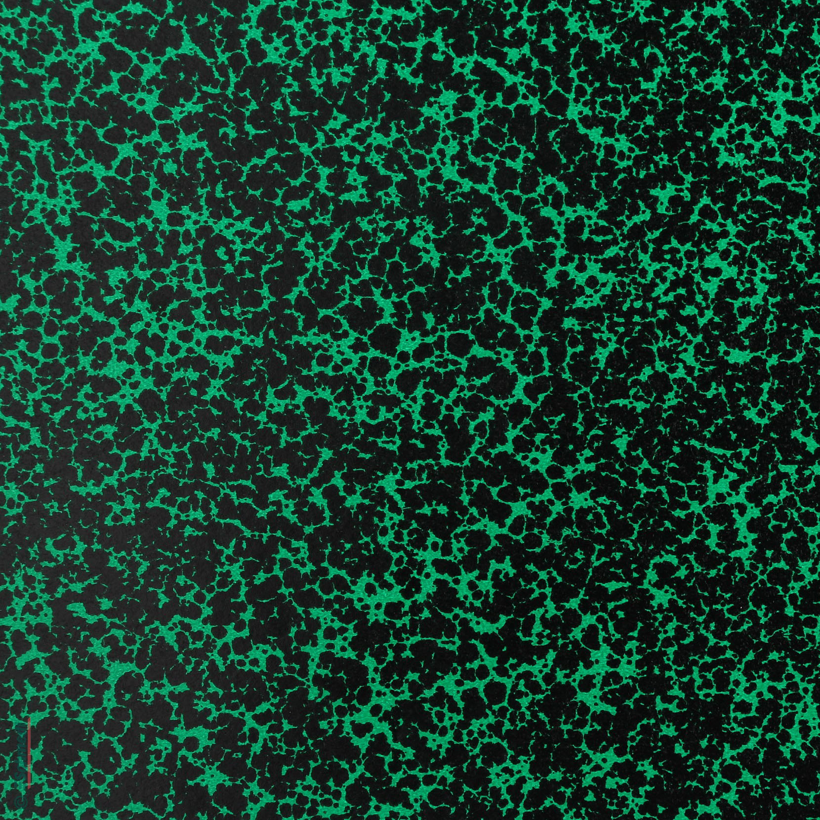 Papier marbré "Agate" - Couleur 044 - vert/noir - papier imprimé utilisé comme papier de couverture pour livres, bôites, emballages, Origami...