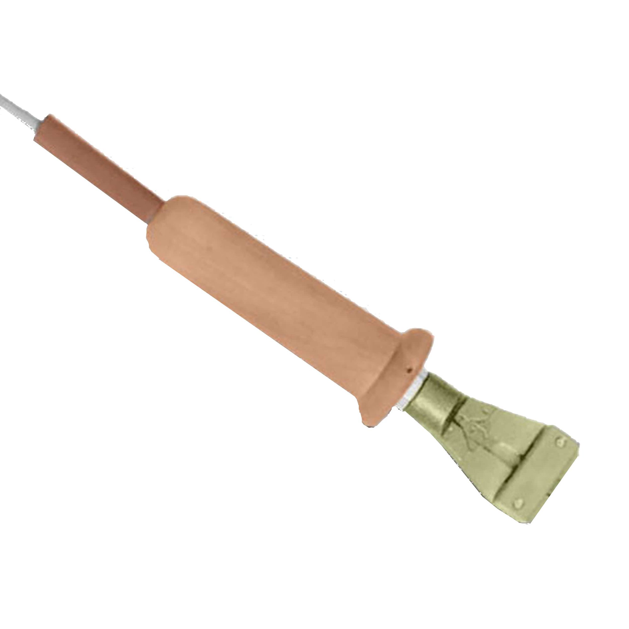 Manche électrique - pour outils à dorer courbés - Manche en bois avec support pour monter des outils à dorer courbés...