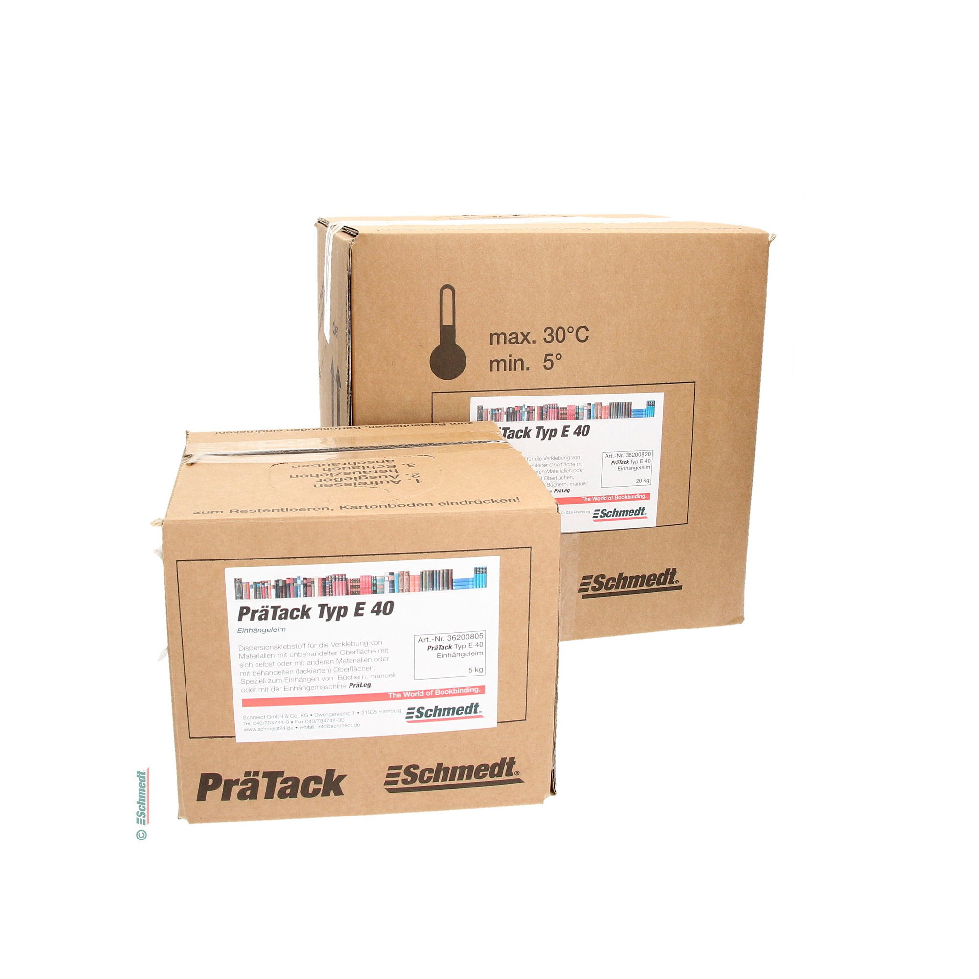 PräTack E40 - Dispersionsklebstoff zum Einhängen - für die Verklebung von Materialien mit unbehandelter Oberfläche mit sich selbst oder mit ... - Bild-1