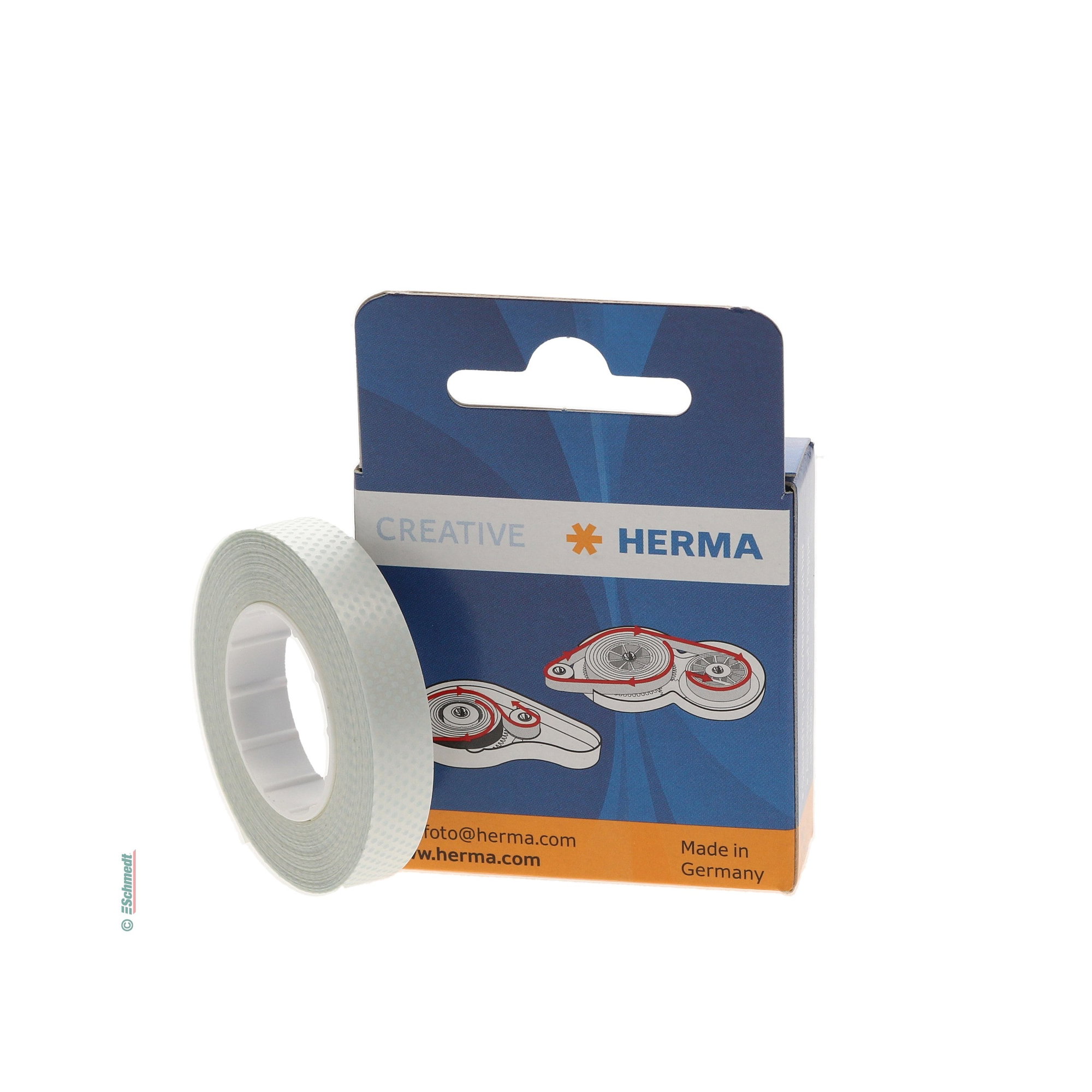 Hermafix transfer - rollos de recambio - Engomado en rollo -  9 mm x 15 m - Aplicación: para papel, cartón, film de plástico etc.... - imagen-1