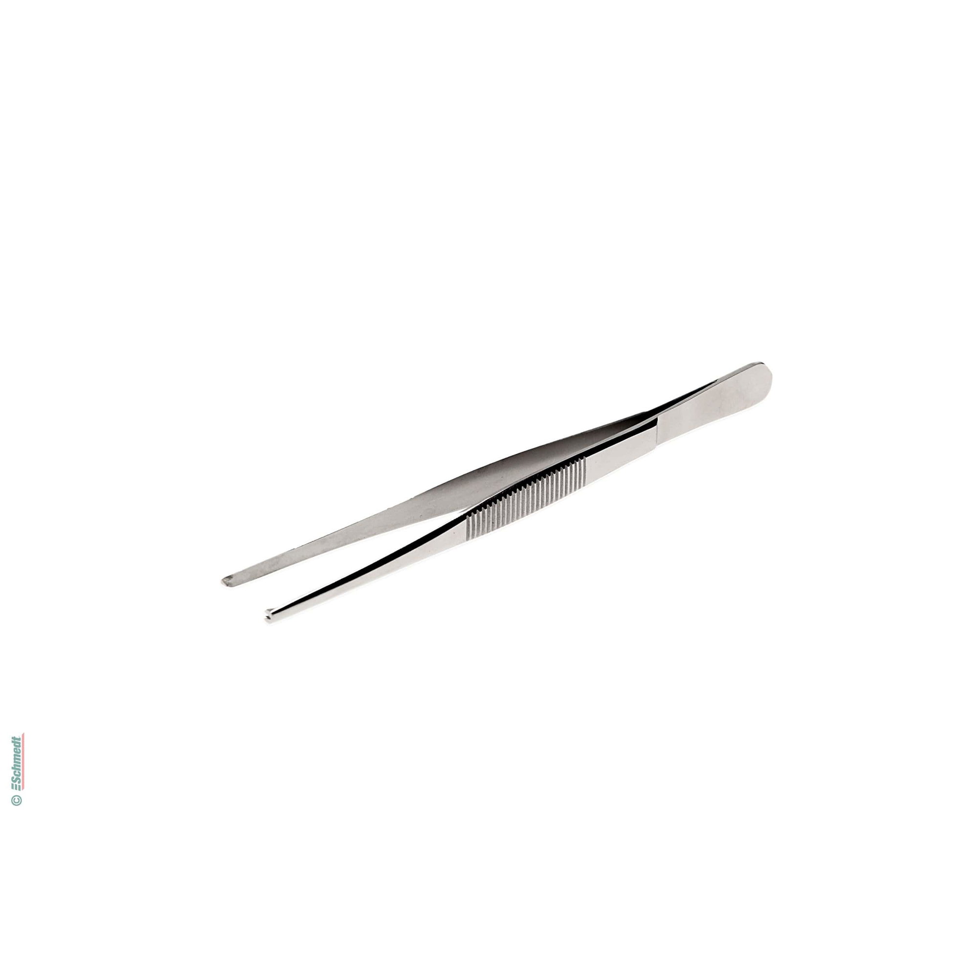 Pinzas con garfio - inoxidable (acero cromo) - Largo total: 130 mm - para suplementos, ajustes y manejo de piezas pequeñas... - imagen-1