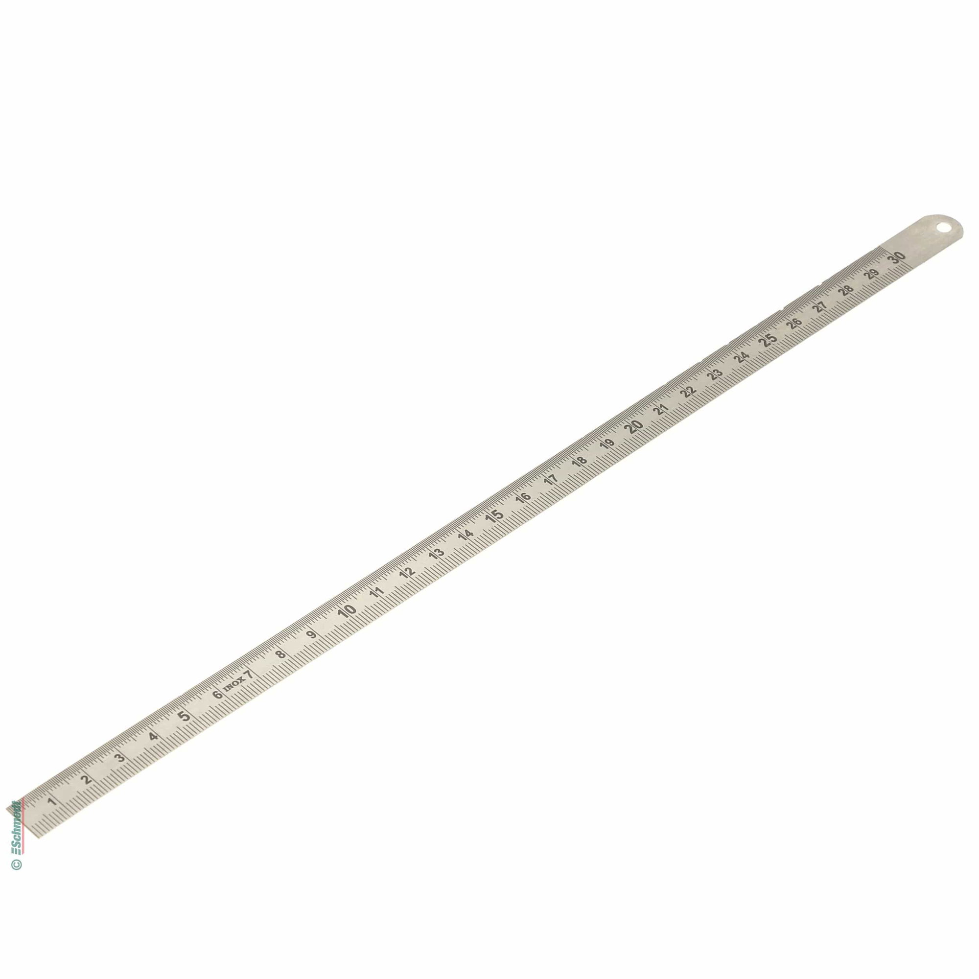 Stahlmaßstab, biegsam, rostfrei - Abmessungen 300 x 13 mm - zur Längenmessung und zum Zeichnen gerader Linien...